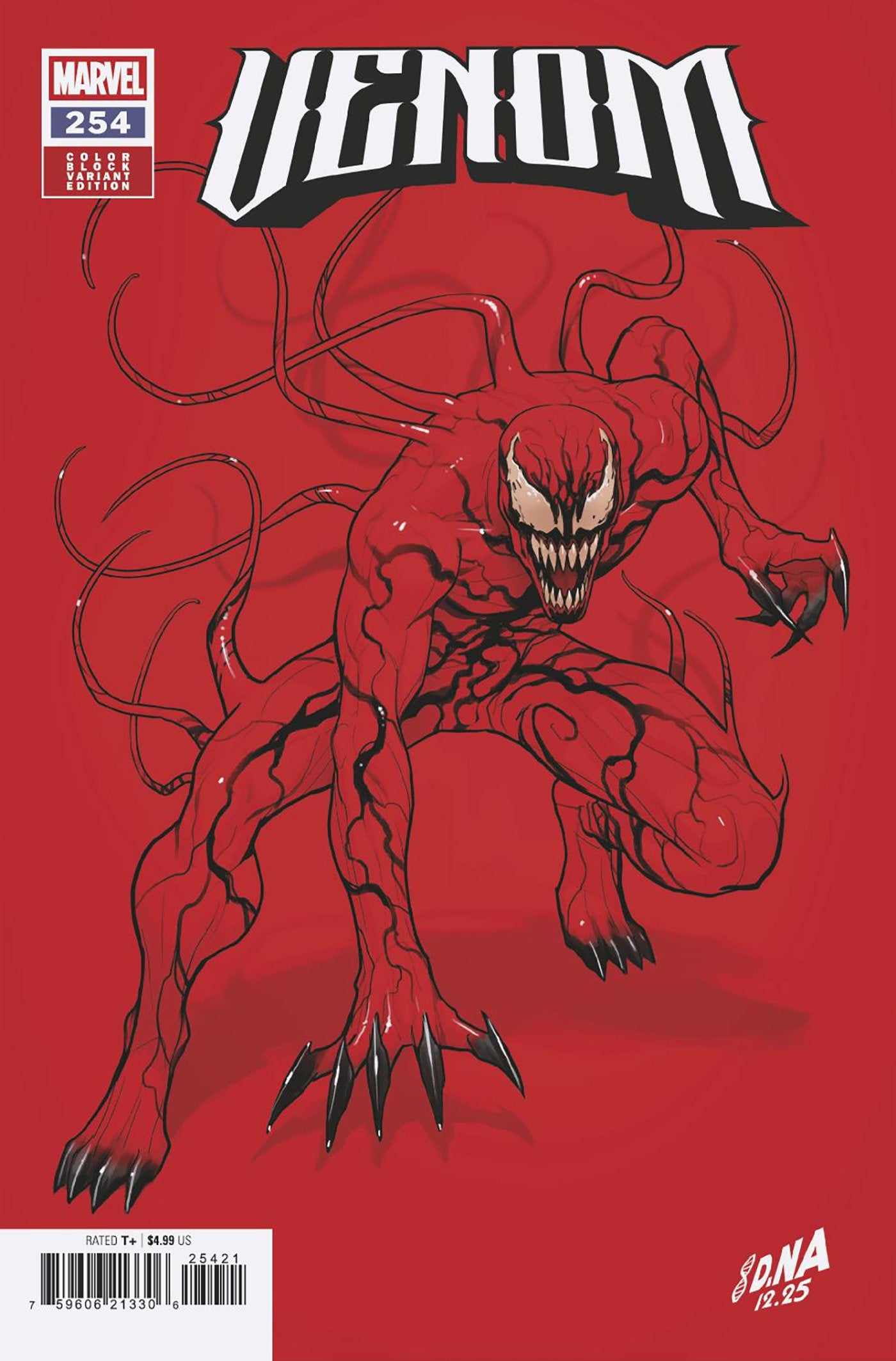 VENOM #254 DAVID NAKAYAMA COLOR BLOCK RED VARIANT -- [Expected In Stoc