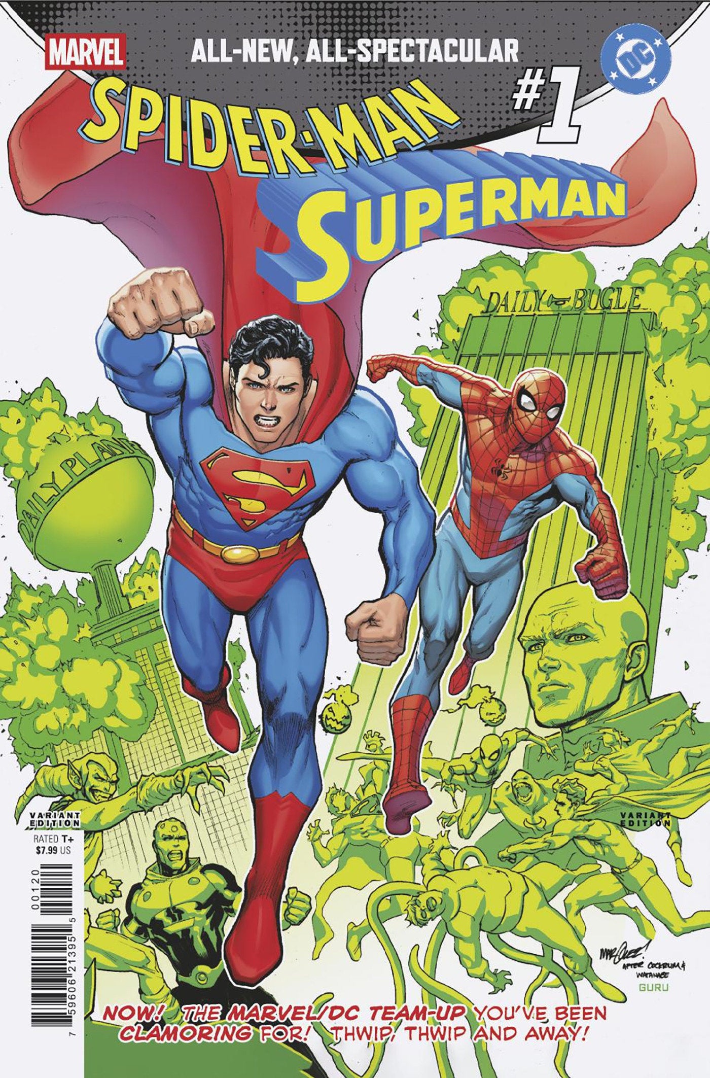 MARVEL/DC: SPIDER-MAN/SUPERMAN #1 DAVID MARQUEZ HOMAGE VARIANT -- [Exp