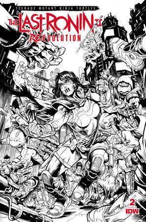 Teenage Mutant Ninja Turtles: The Last Ronin II--Re-Evolution #2 1:75 Escorzas B&W Variant - 06/19/24