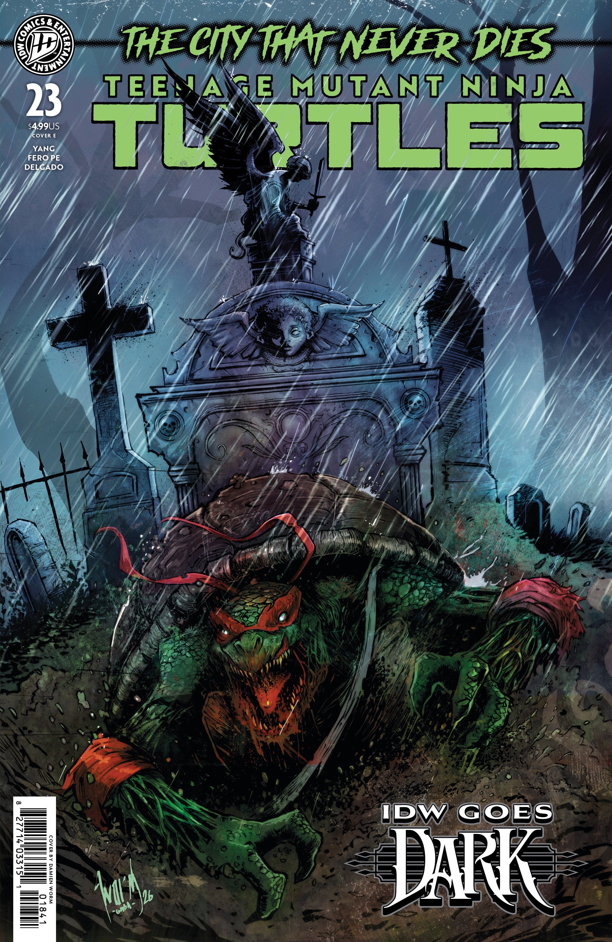 奄美タタロウ様① Teenage Mutant Ninja Turtles #23 Variant E (Damien Worm IDW Goes Dark