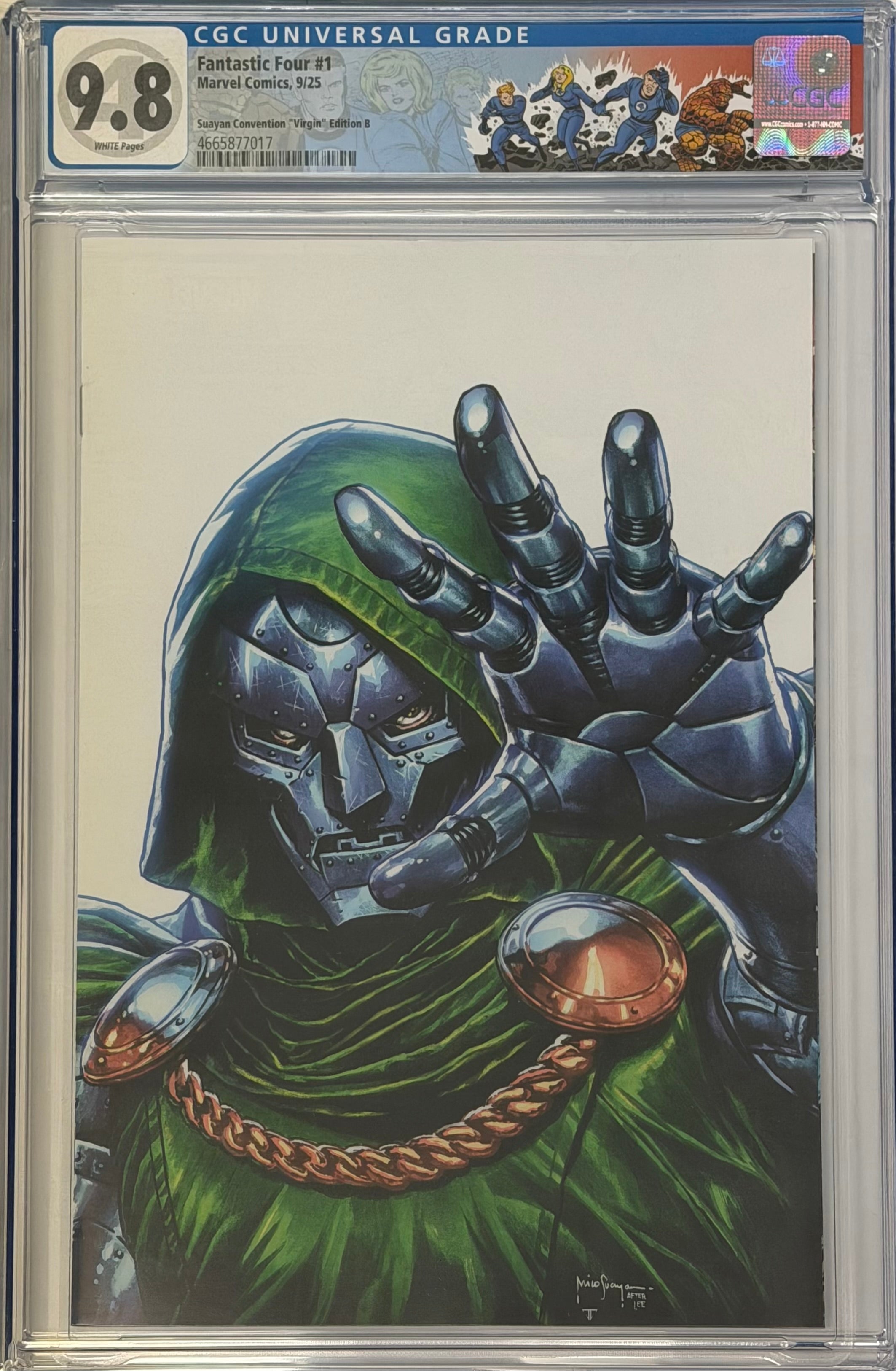 FANTASTIC FOUR #1 MICO SUAYAN FANEXPO CHICAGO EXCLUSIVE WHITEOUT EDITION CGC 9.8 (IN STOCK) C56