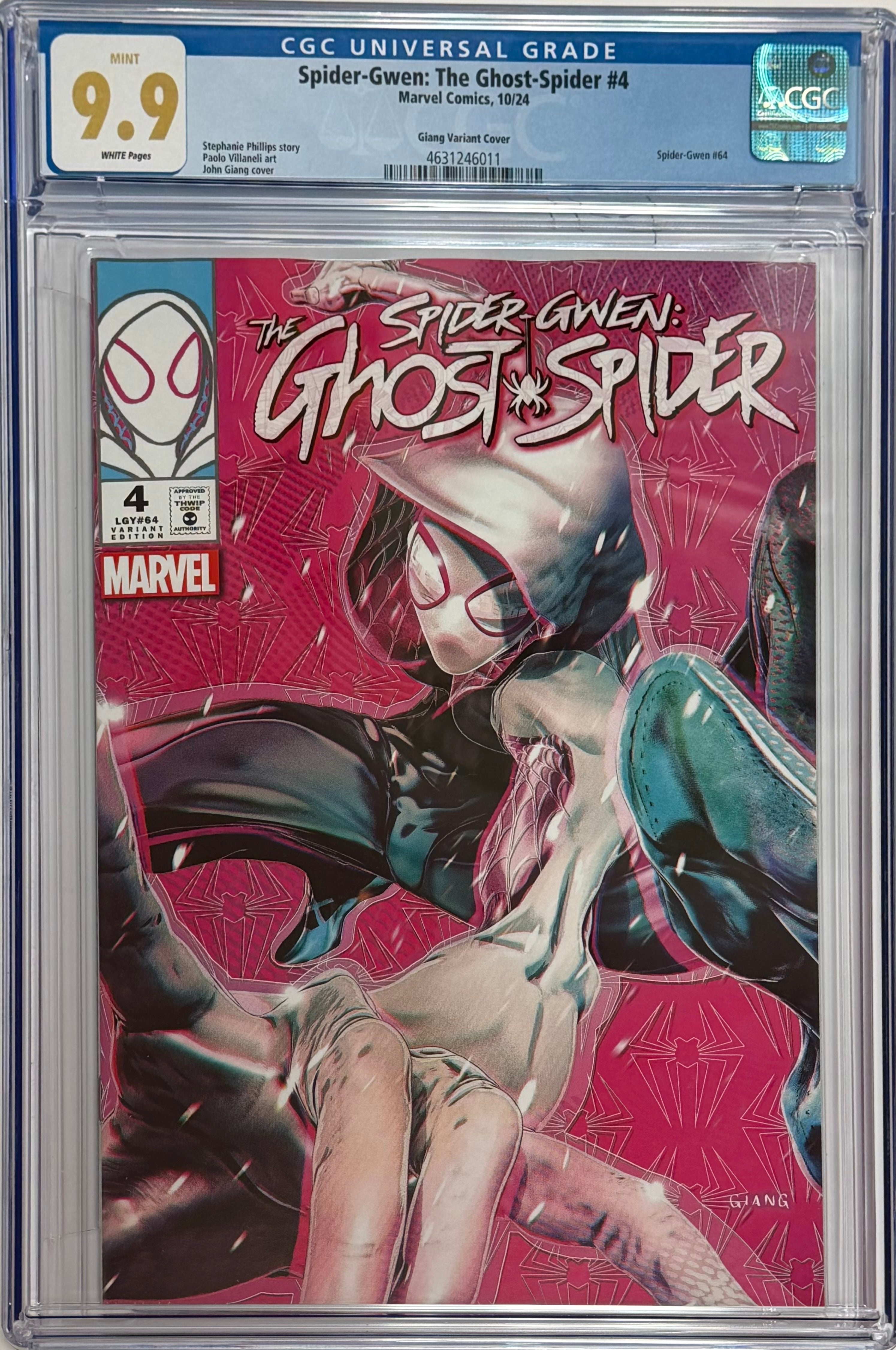 SPIDER-GWEN: THE GHOST-SPIDER #4 JOHN GIANG EXCLUSIVE VARIANT CGC 9.9
