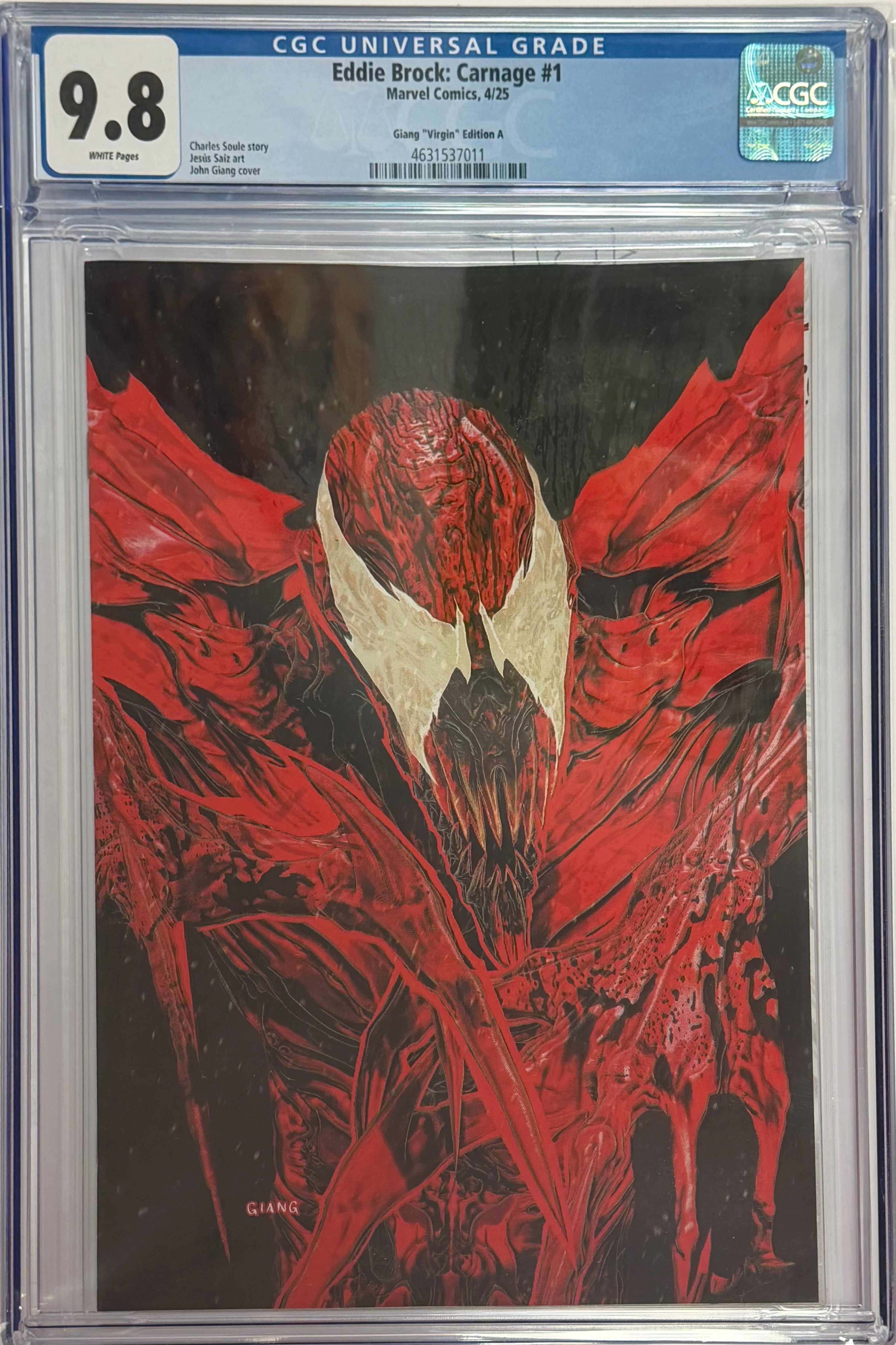 EDDIE BROCK CARNAGE #1 JOHN GIANG EXCLUSIVE VIRGIN EDITION CGC 9.8 (IN