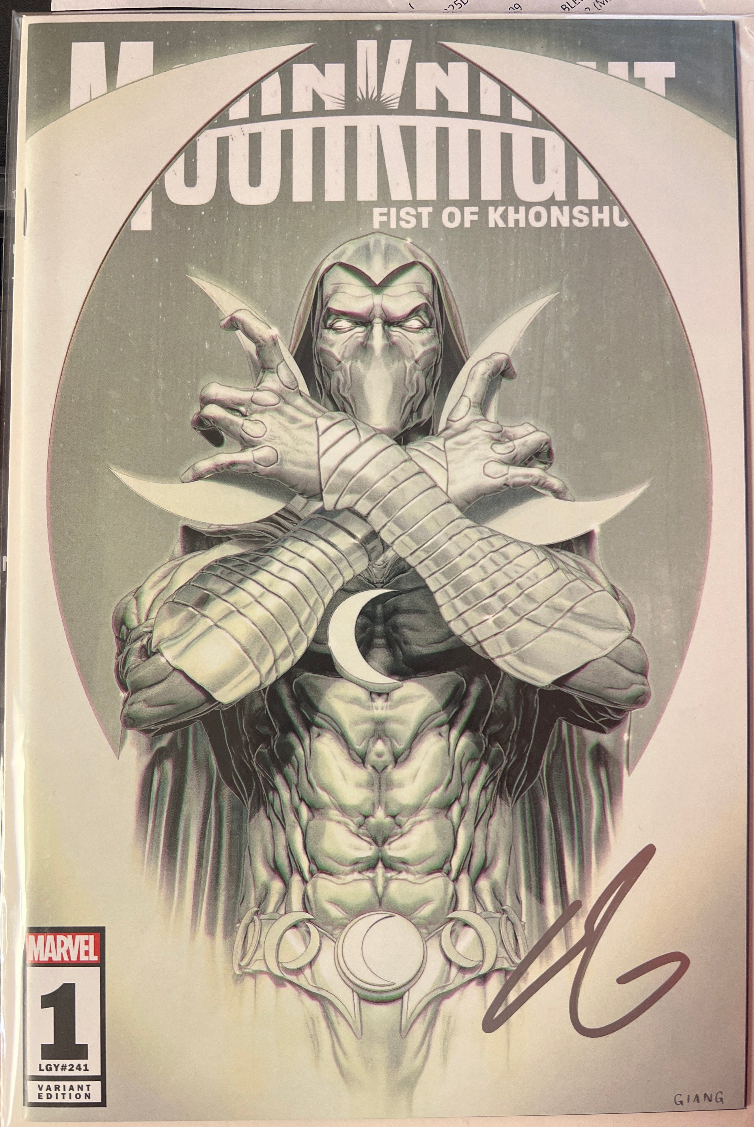 MOON KNIGHT: FIST OF KHONSHU #1 JOHN GIANG NYCC PREMIER DROP SIGNED BY JOHN GIANG WITH COA (SS12)