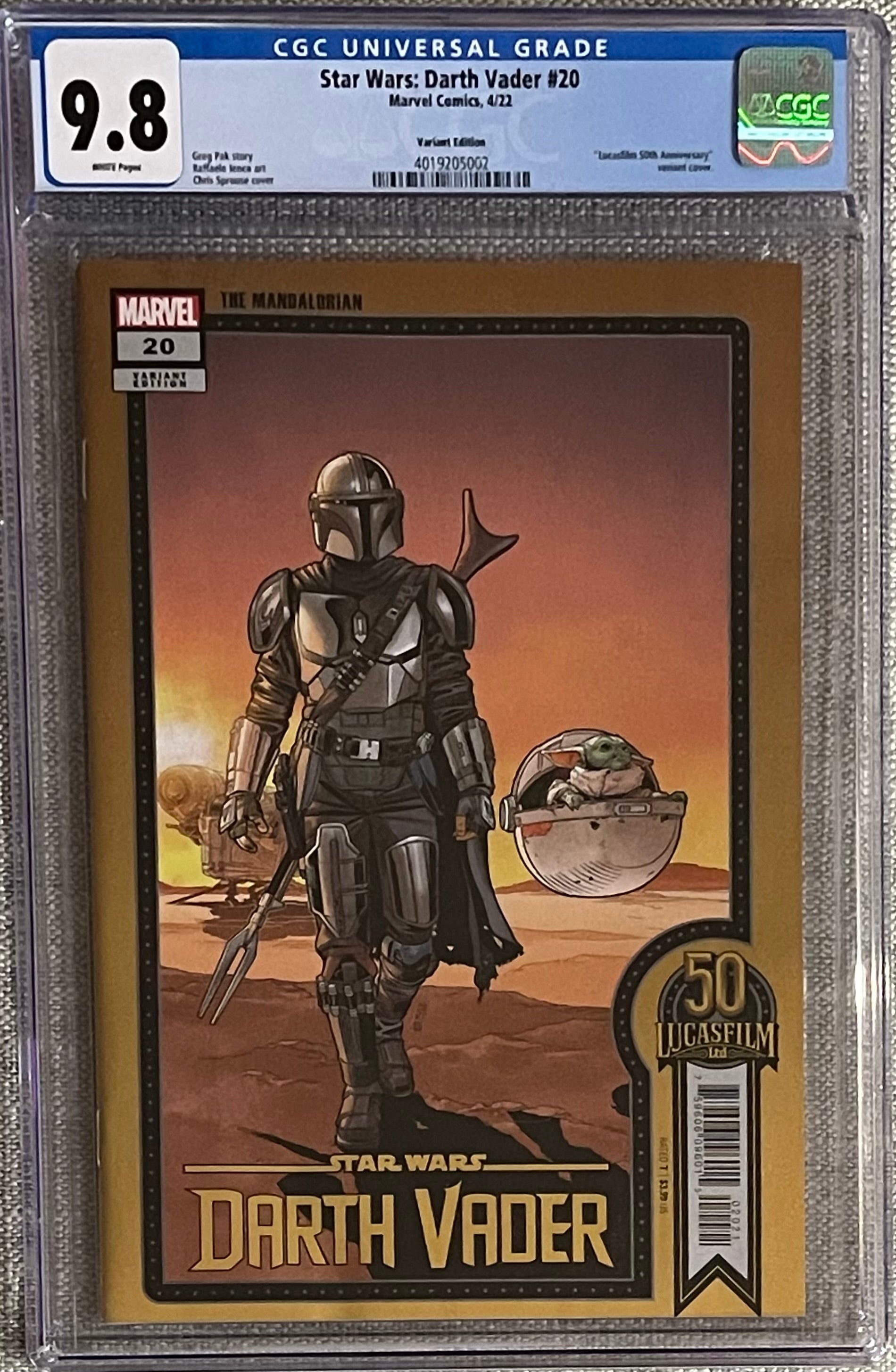 STAR WARS DARTH VADER #20 LUCASFILM 50TH ANNIVERSARY CGC 9.8 (C110)