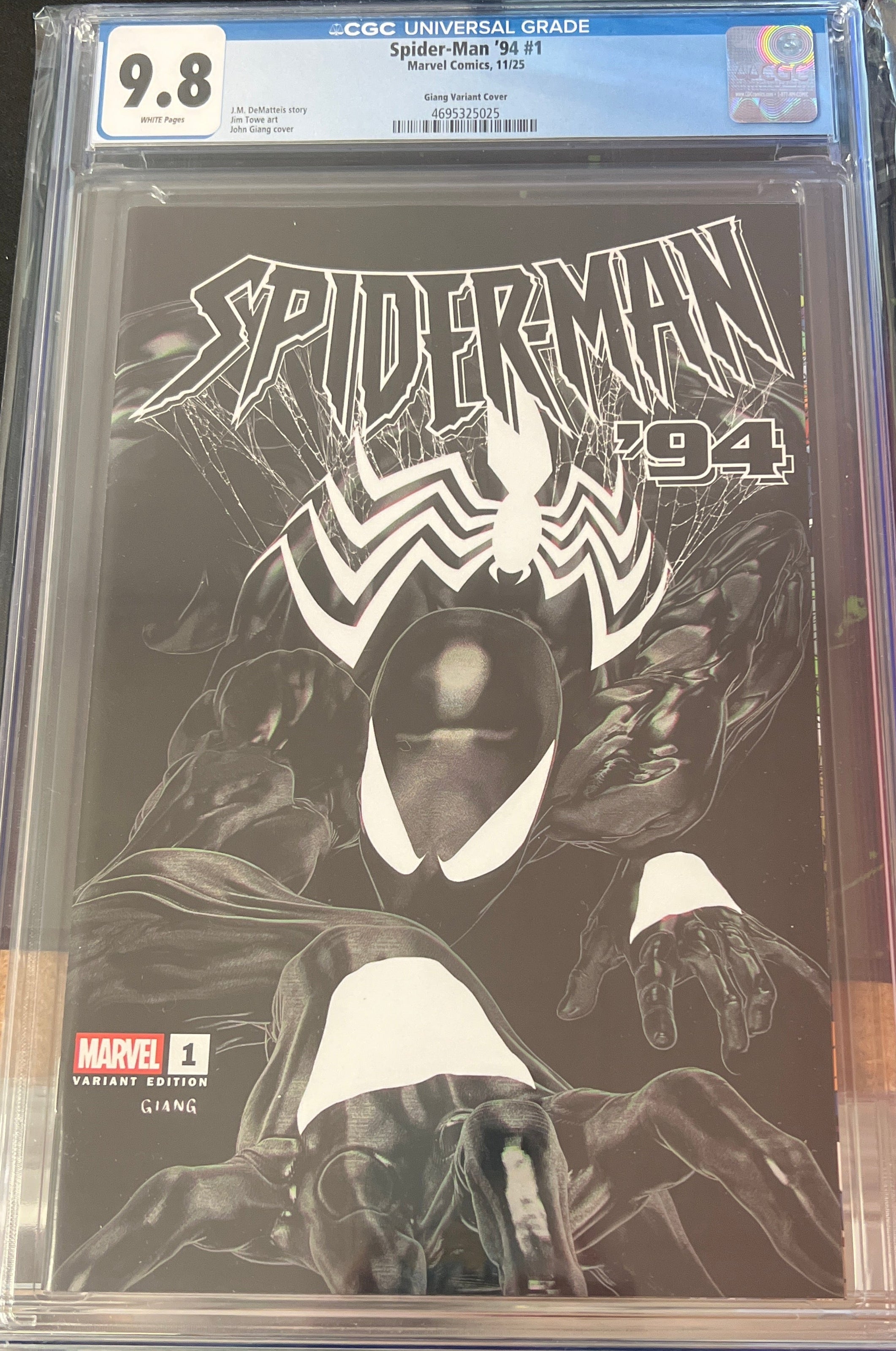 SPIDER-MAN '94 #1 JOHN GIANG NEGATIVE BLEED EXCLUSIVE TRADE DRESS EDITION CGC 9.8 (C83)