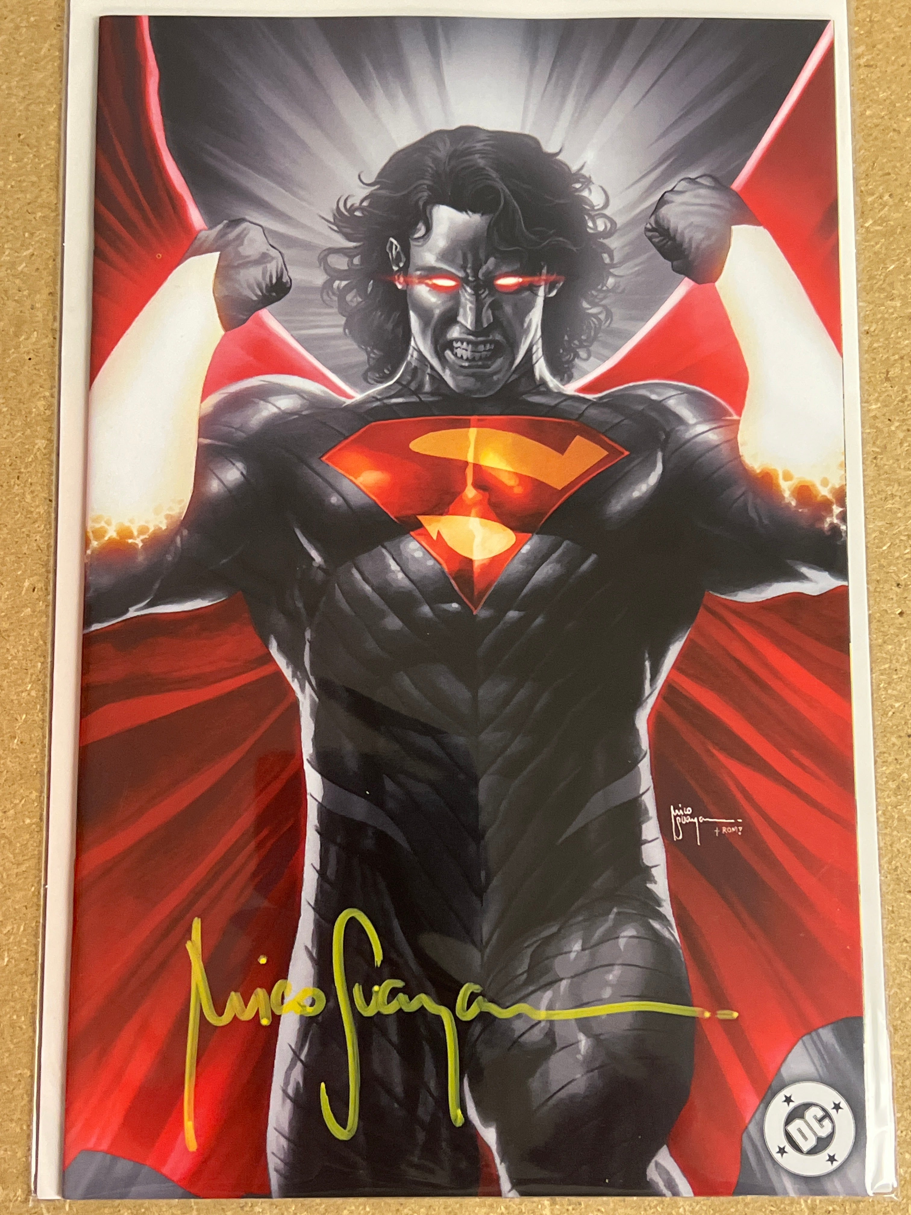 ABSOLUTE SUPERMAN #3 COLOR SPLASH SIGNED BY MICO WITH COA (SS5)(SS7)(SS4)