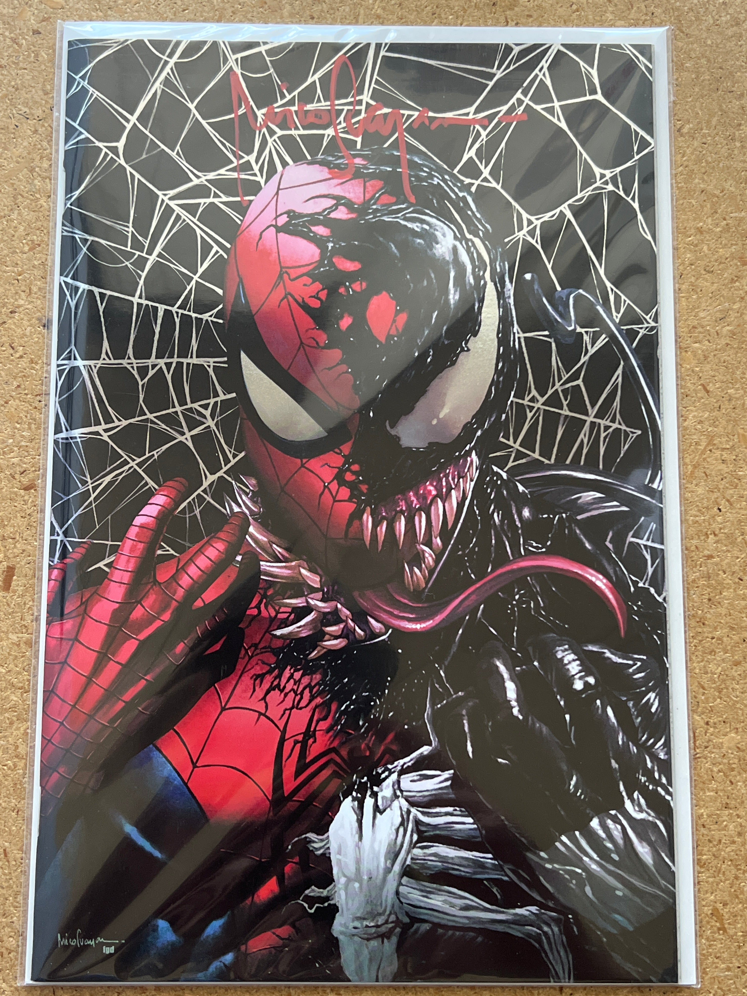 AMAZING SPIDER-MAN #26 VIRGIN FOIL VARIANT SIGNED BY MICO SUAYAN WITH COA