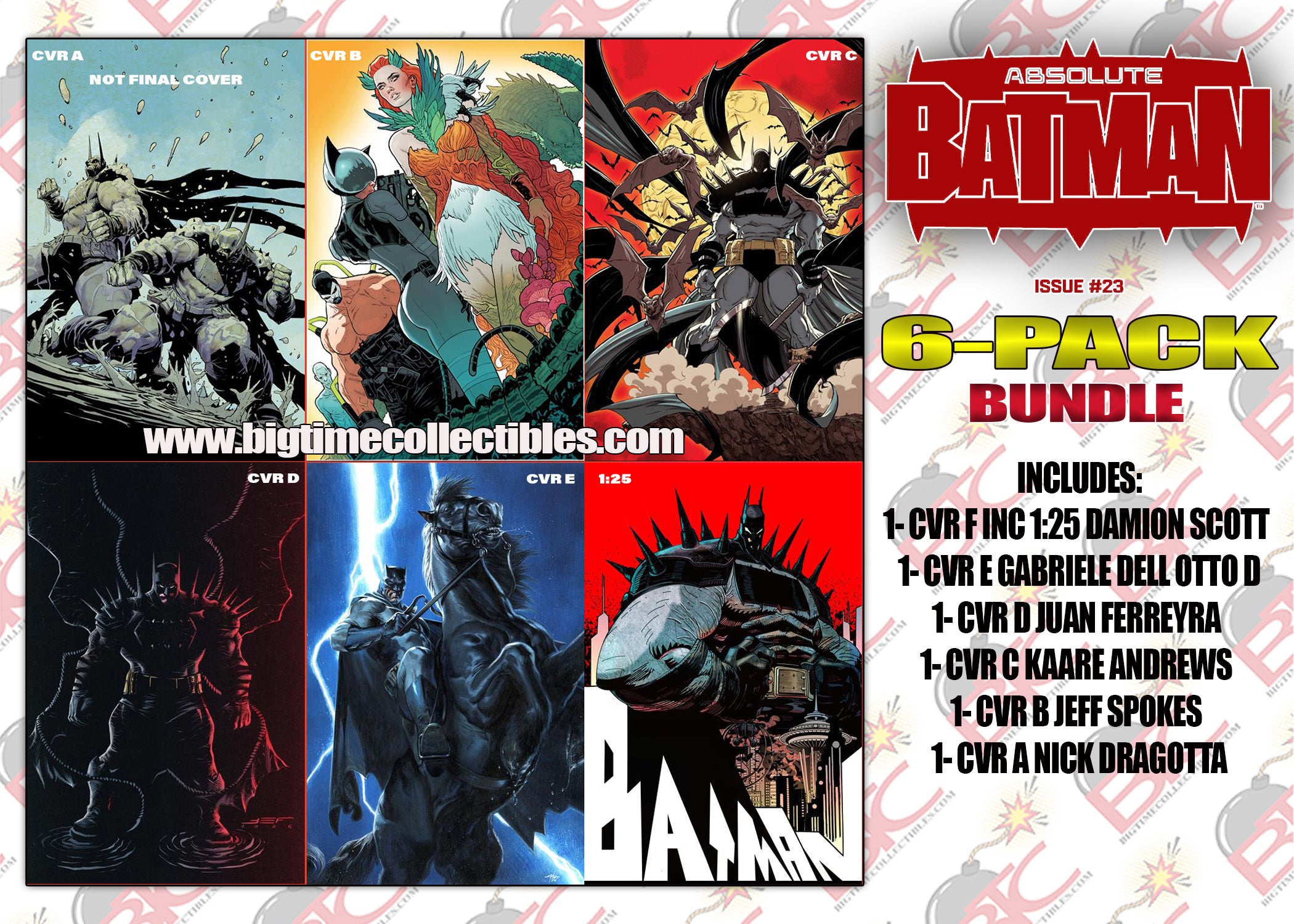 BATMAN　オーダー品 ABSOLUTE BATMAN #23 6-PACK BUNDLE INCLUDING 1:25 -- [08-12-26 ]