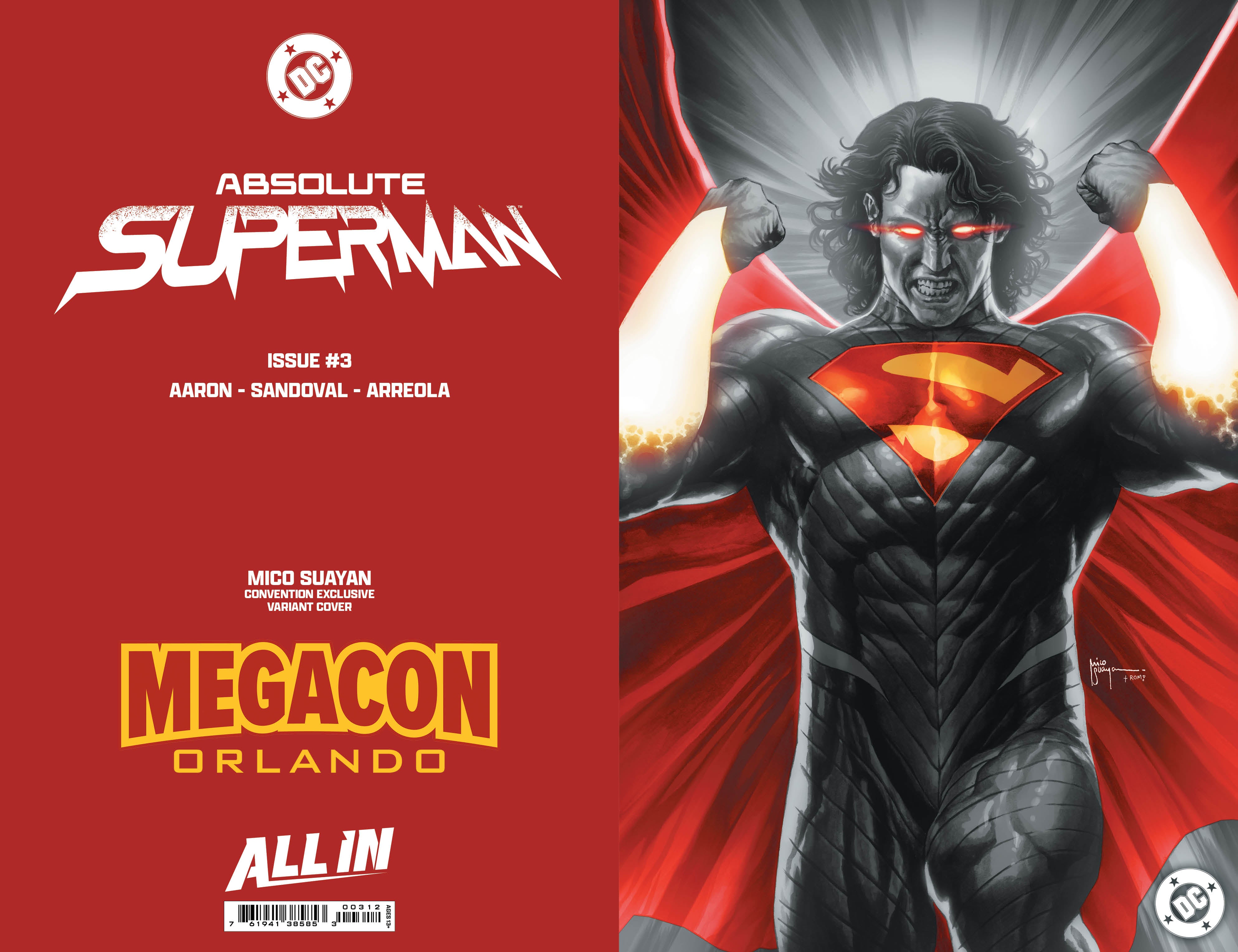 ABSOLUTE SUPERMAN #3 MICO SUAYAN MEGACON EXCLUSIVE VARIANT OPTIONS