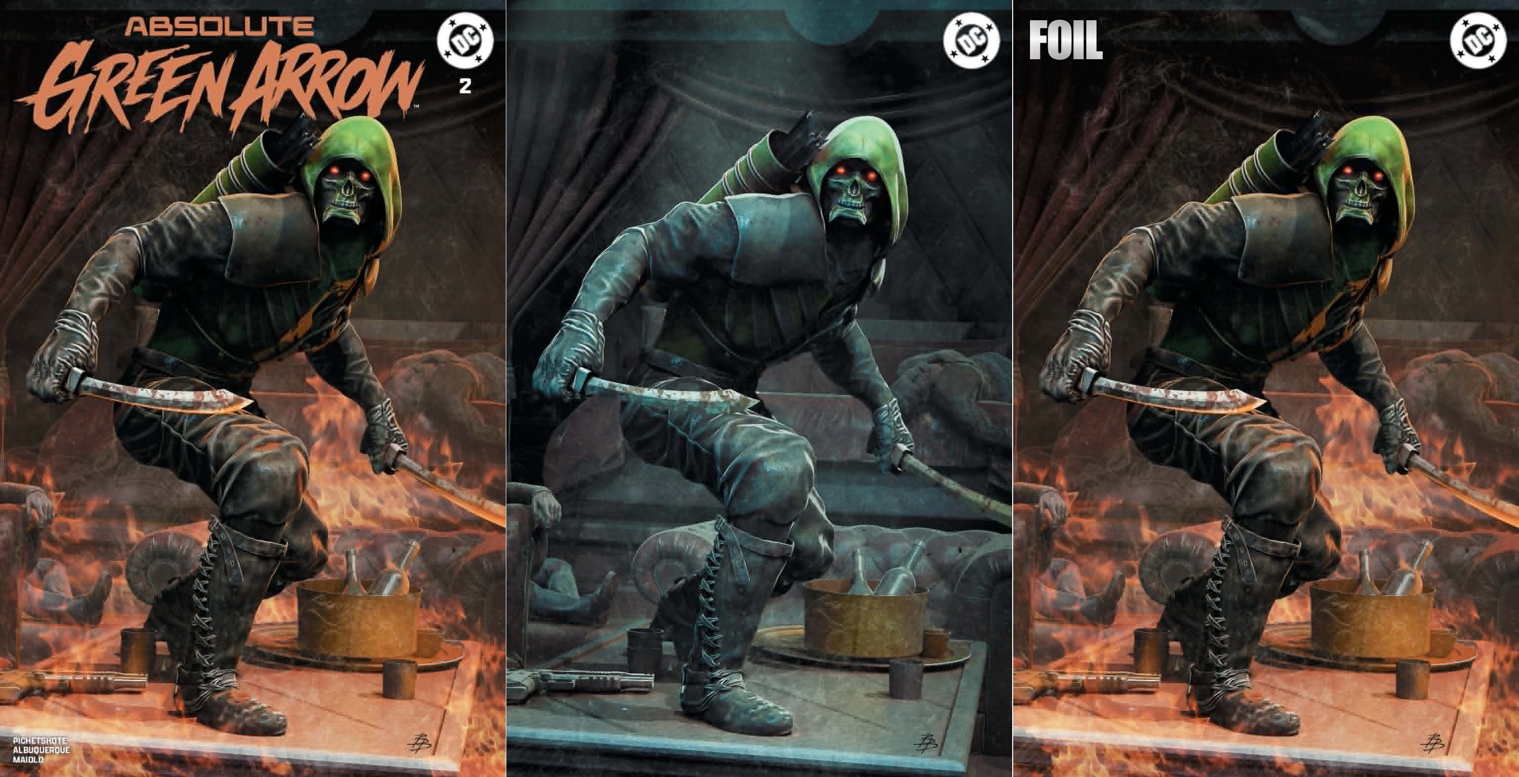 ABSOLUTE GREEN ARROW #2 BJORN BARENDS SDCC EXCLUSIVE VARIANT COVERS
