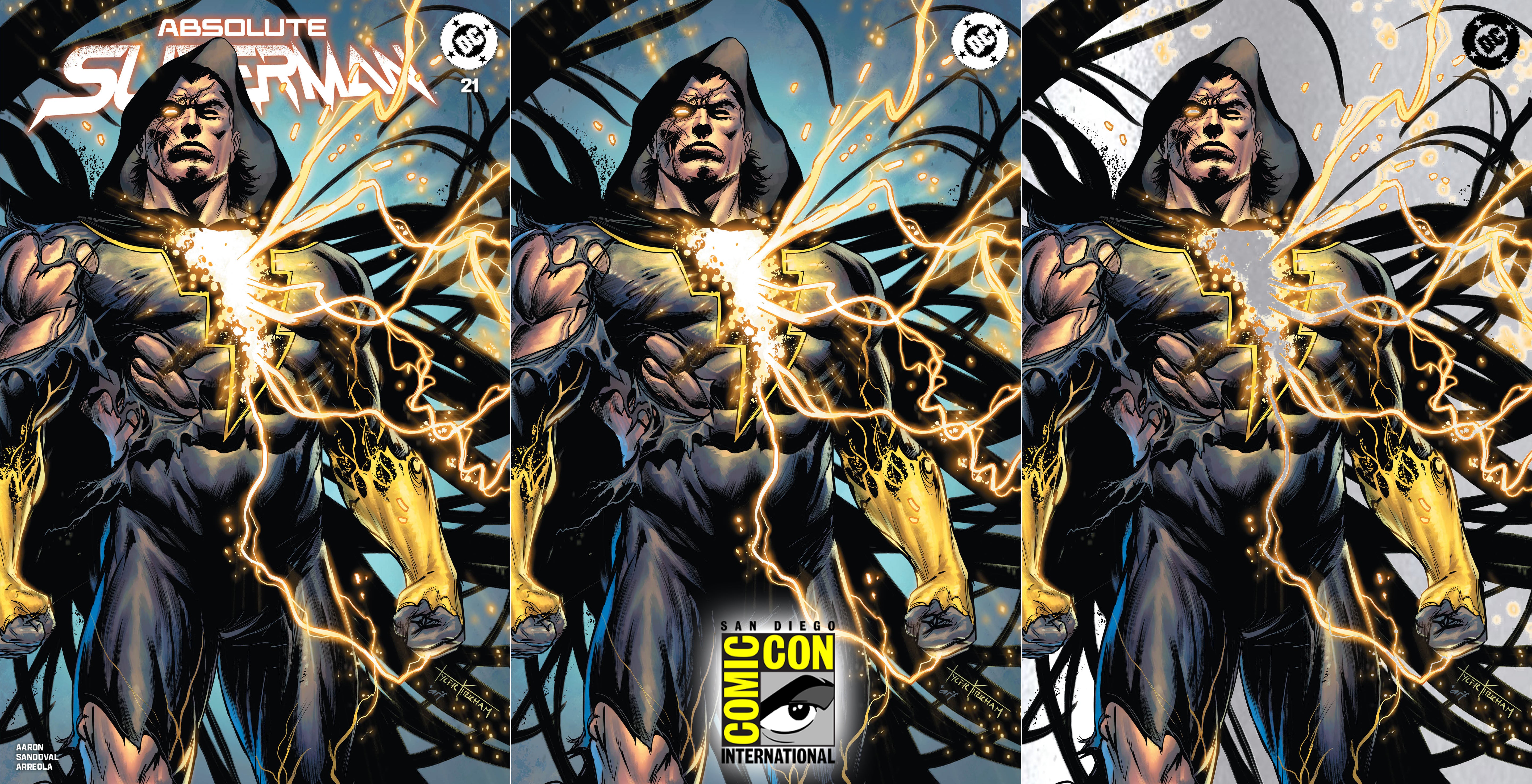 ABSOLUTE SUPERMAN #21 TYLER KIRKHAM SDCC BATTLE DAMAGED EXCLUSIVE VARIANT COVERS