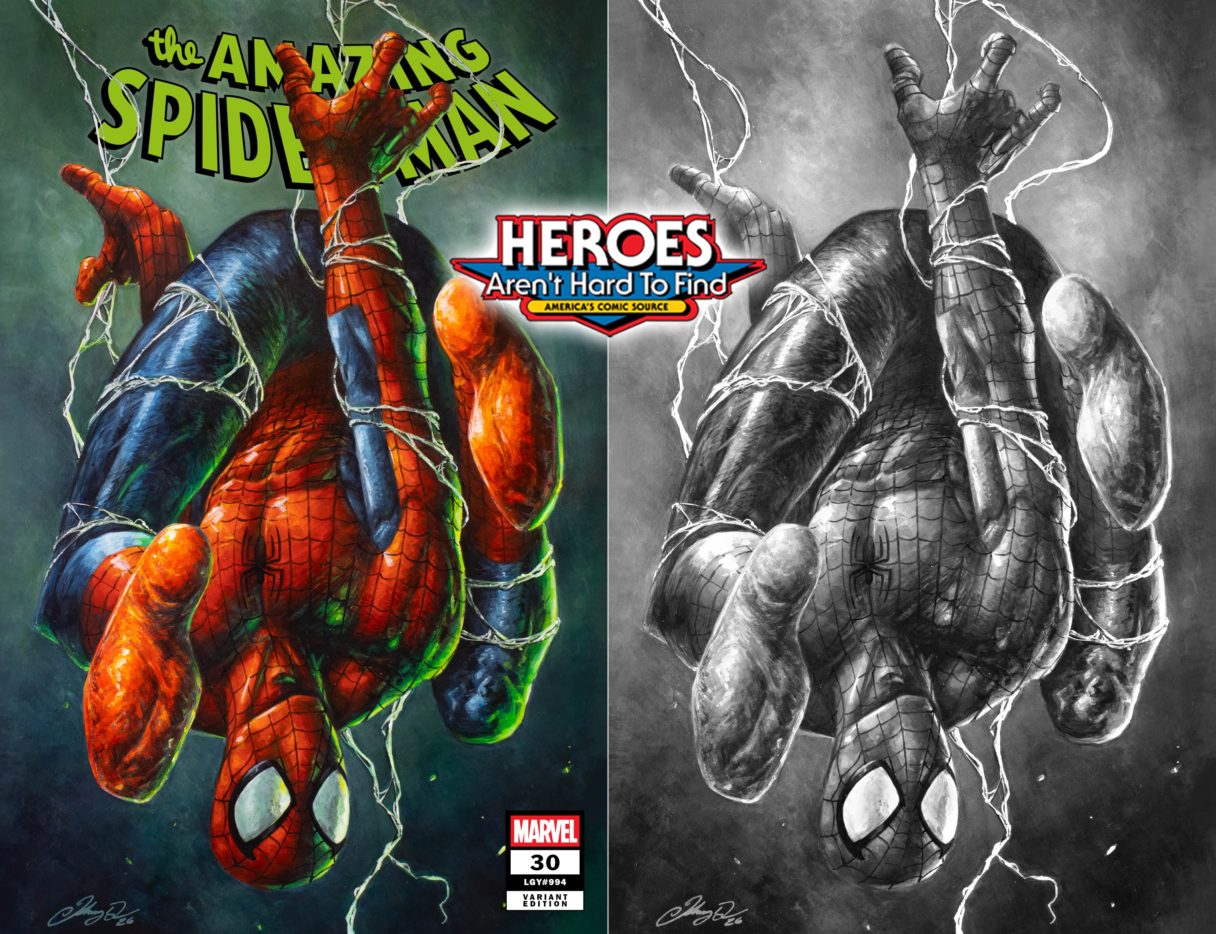 AMAZING SPIDER-MAN #30 JOHNNY DESJARDINS HEROES CON EXCLUSIVE VARIANT COVERS