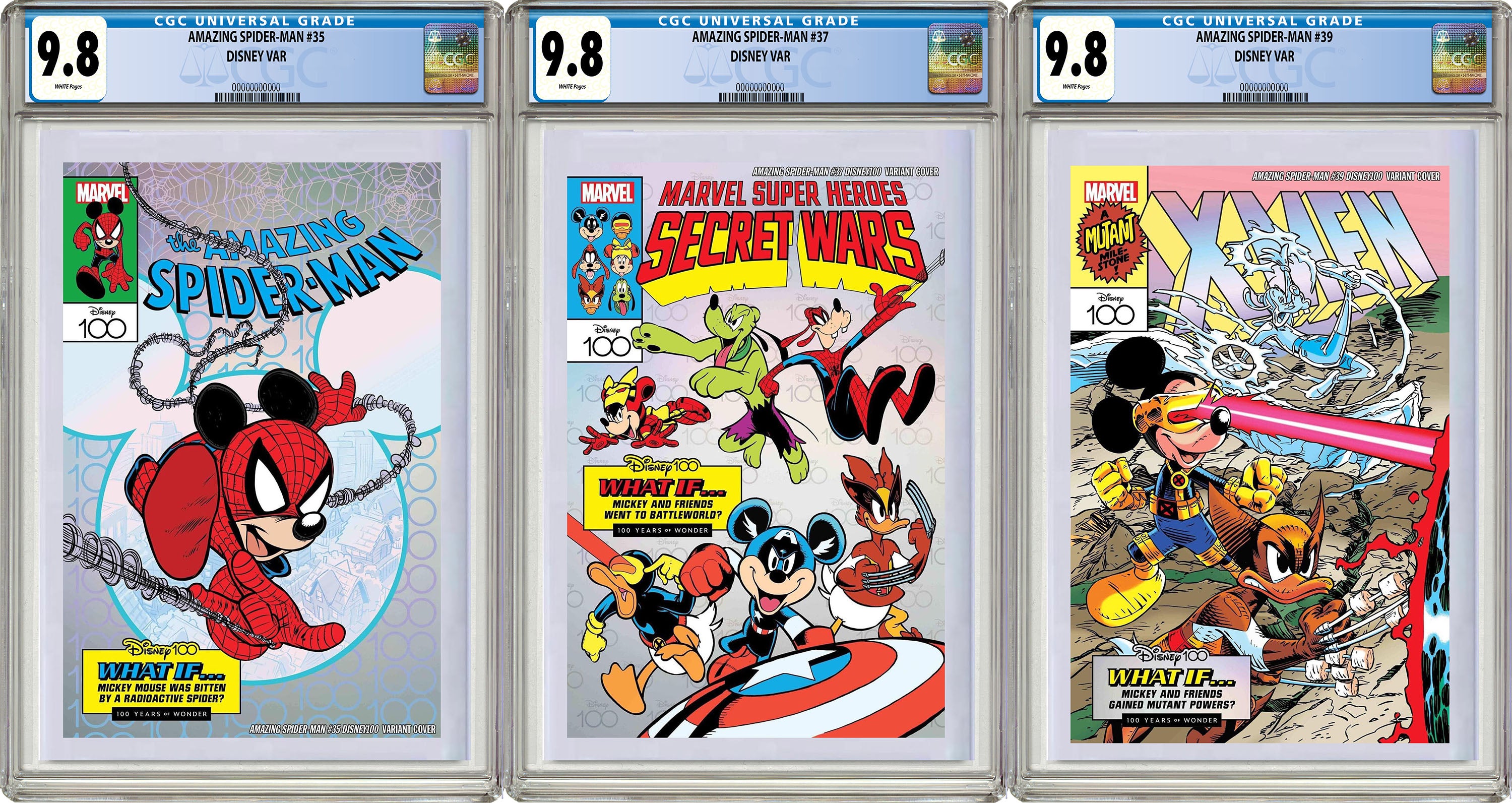 AMAZING SPIDER-MAN 35-37-39 DISNEY100 VARIANT - CGC 9.8