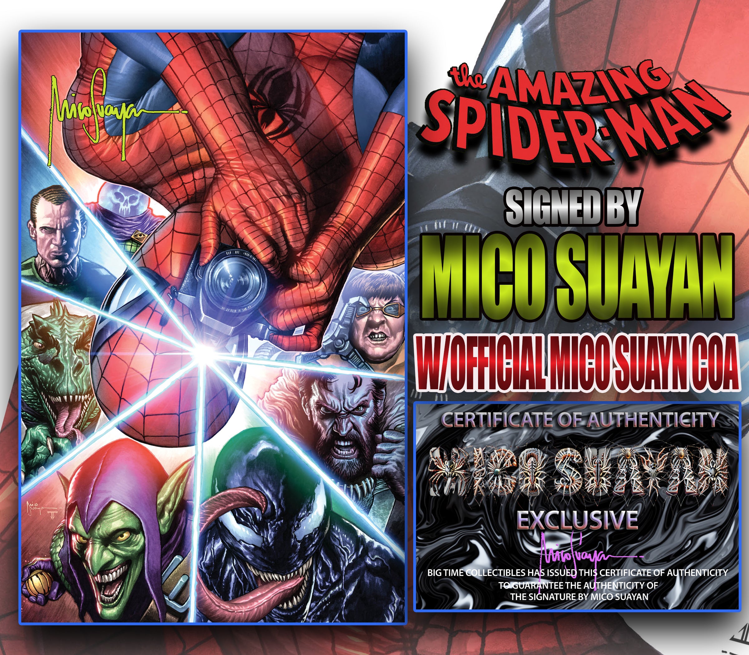 AMAZING SPIDER-MAN #1 MICO SUAYAN C2E2 EXCLUSIVE "SNAPSHOT!!!" VARIANT OPTIONS  04-09-25