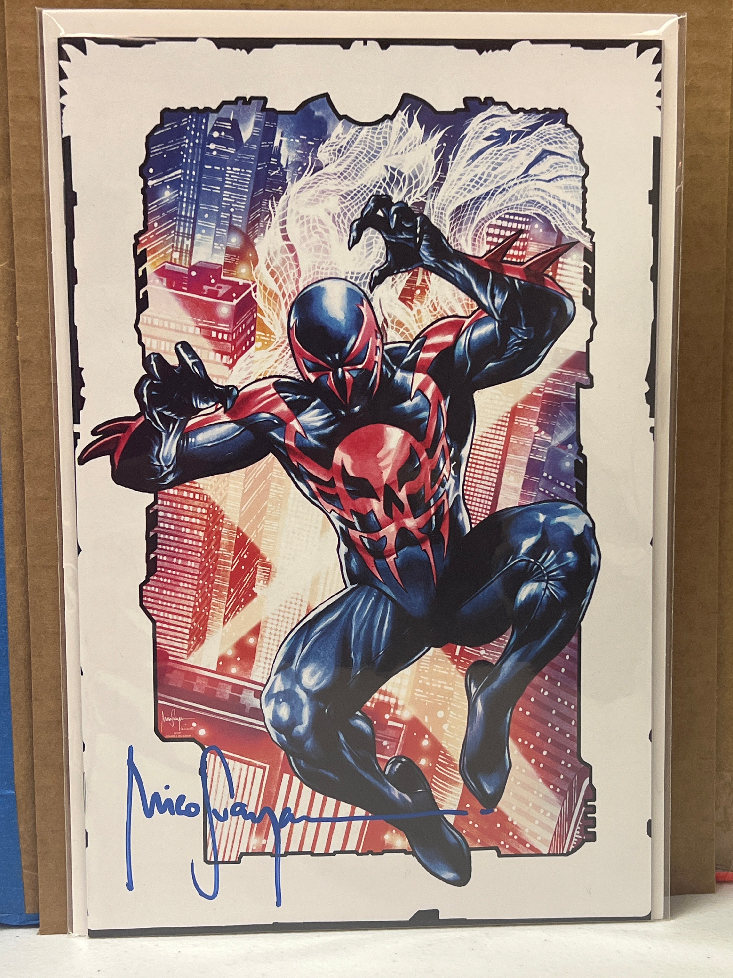 SPIDER-MAN 2099 EXODUS #1 VIRGIN VARIANT SIGNED BY MICO SUAYAN WITH COA (SS6)
