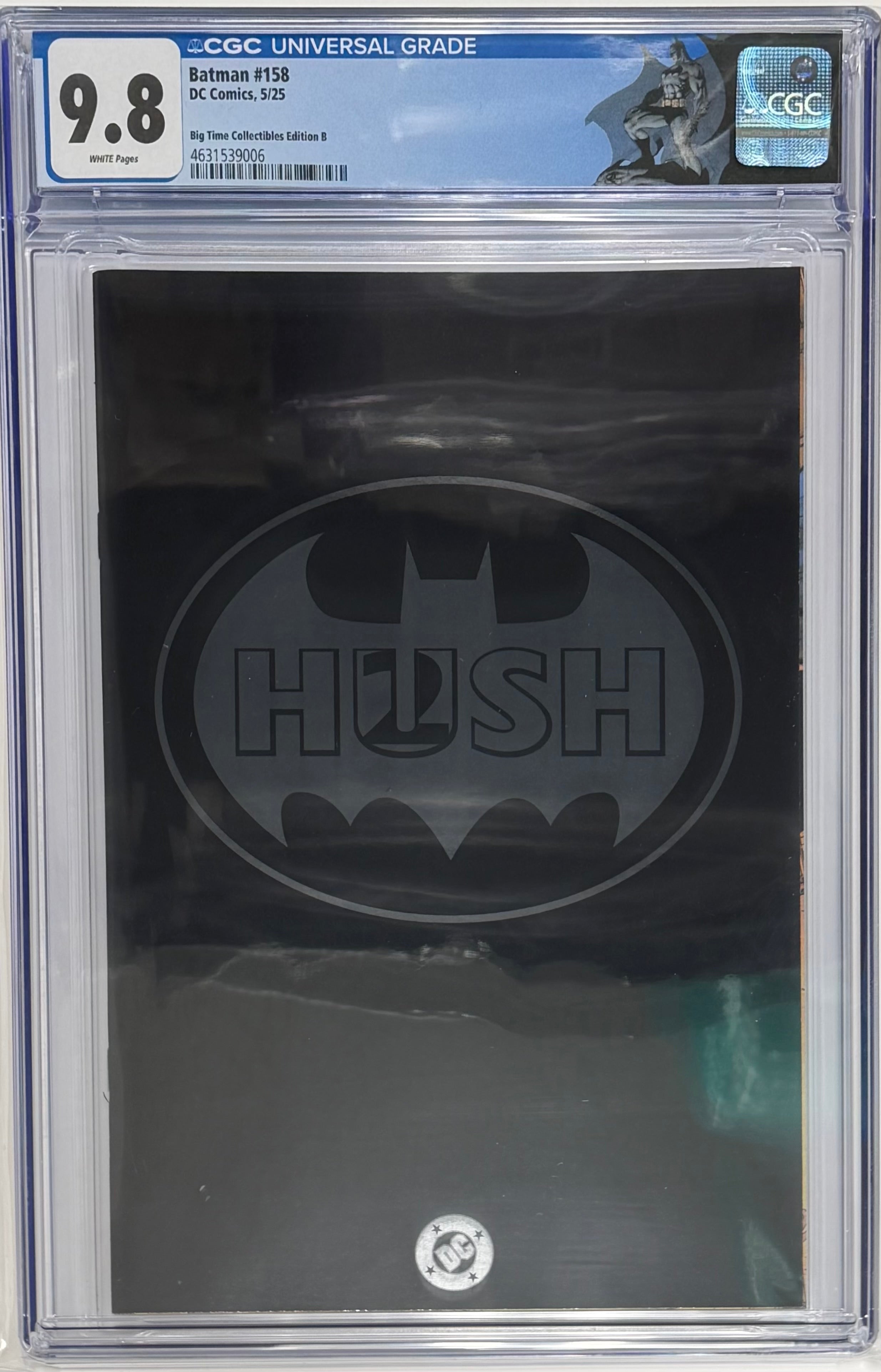 BATMAN #158 HUSH 2 LOGO FOIL EDITION CGC 9.8 (IN STOCK) C59