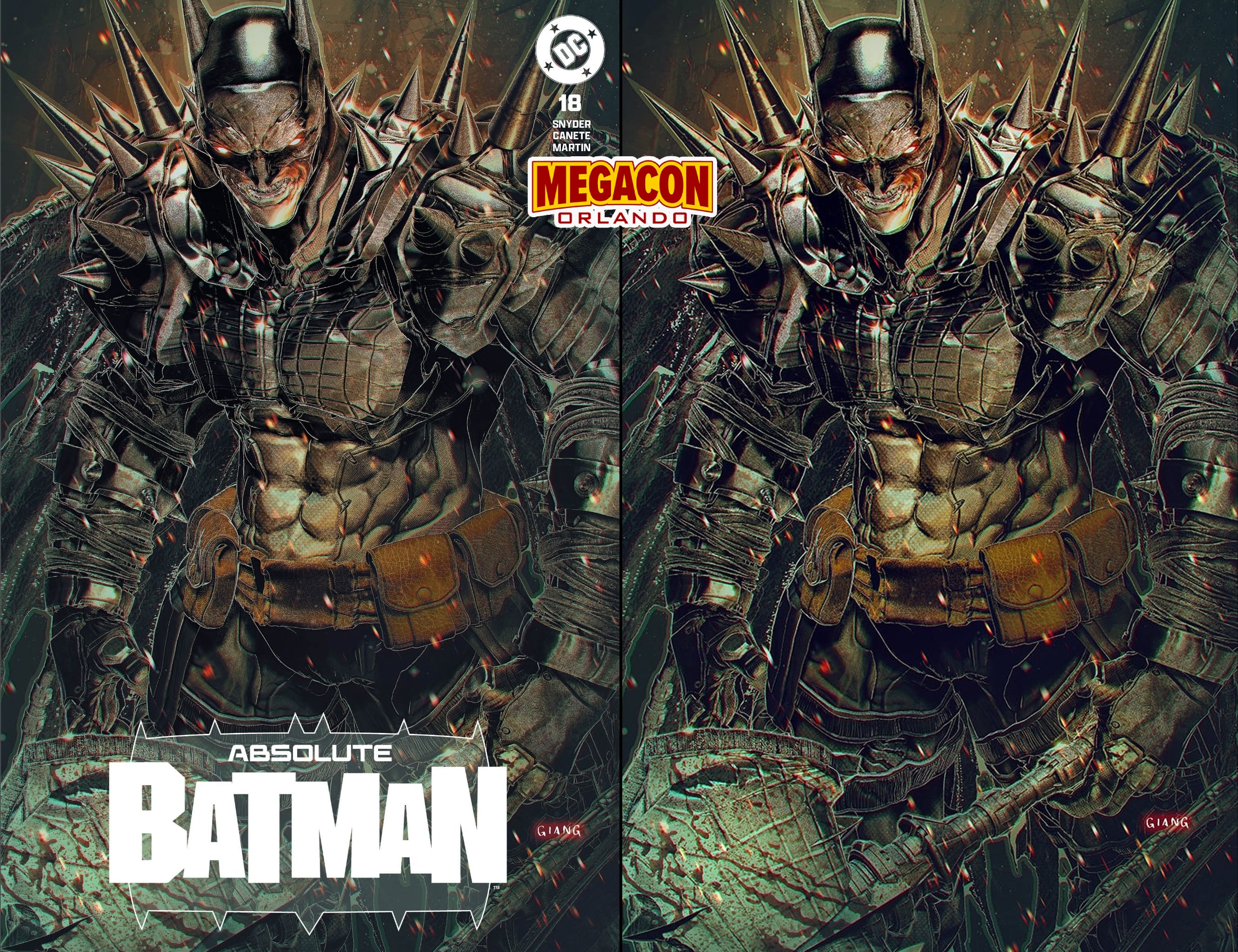 ABSOLUTE BATMAN #18 JOHN GIANG MEGACON EXCLUSIVE VARIANT COVERS [03-18