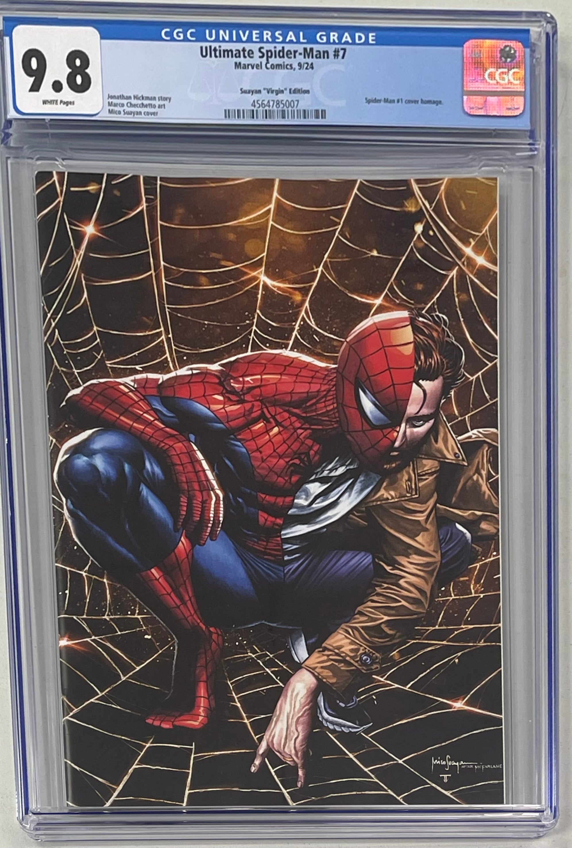 ULTIMATE SPIDER-MAN #7 MICO SUAYAN EXCLUSIVE VIRGIN VARIANT CGC 9.8 (IN STOCK) C103