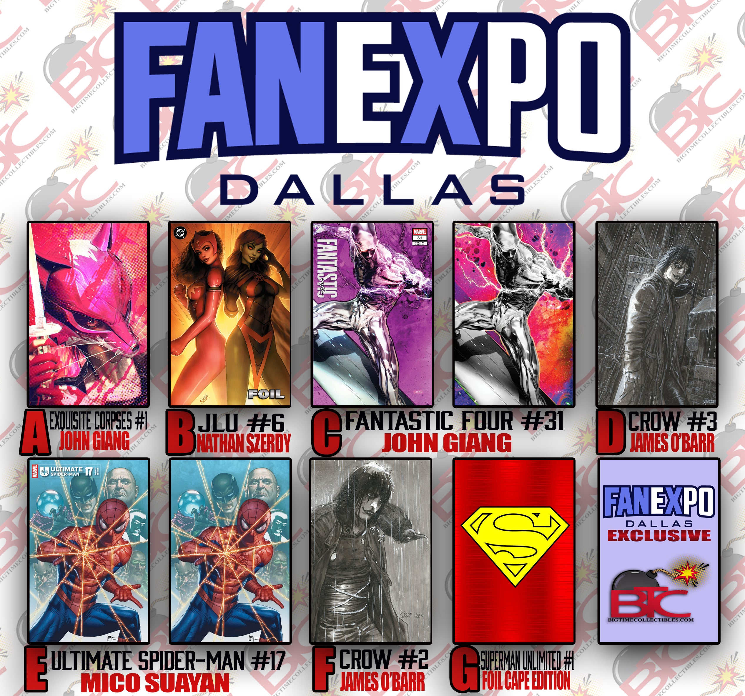 BTC FANEXPO DALLAS 10-PACK BUNDLE LIMITED TO ONLY 50 SETS AT THE WEBSITE
