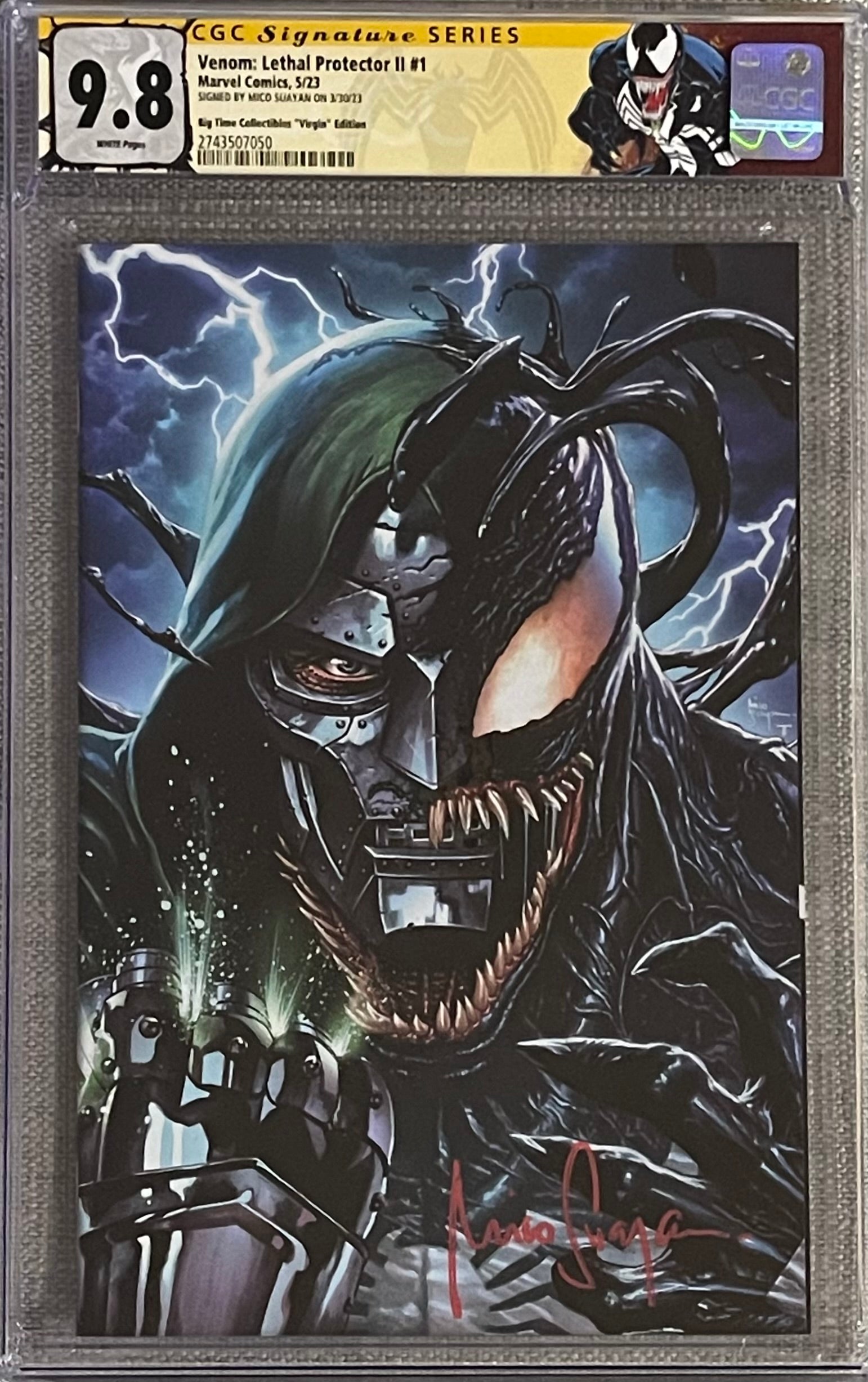 VENOM LETHAL PROTECTOR II #1 MICO SUAYAN EXCLUSIVE VIRGIN VARIANT SIGN