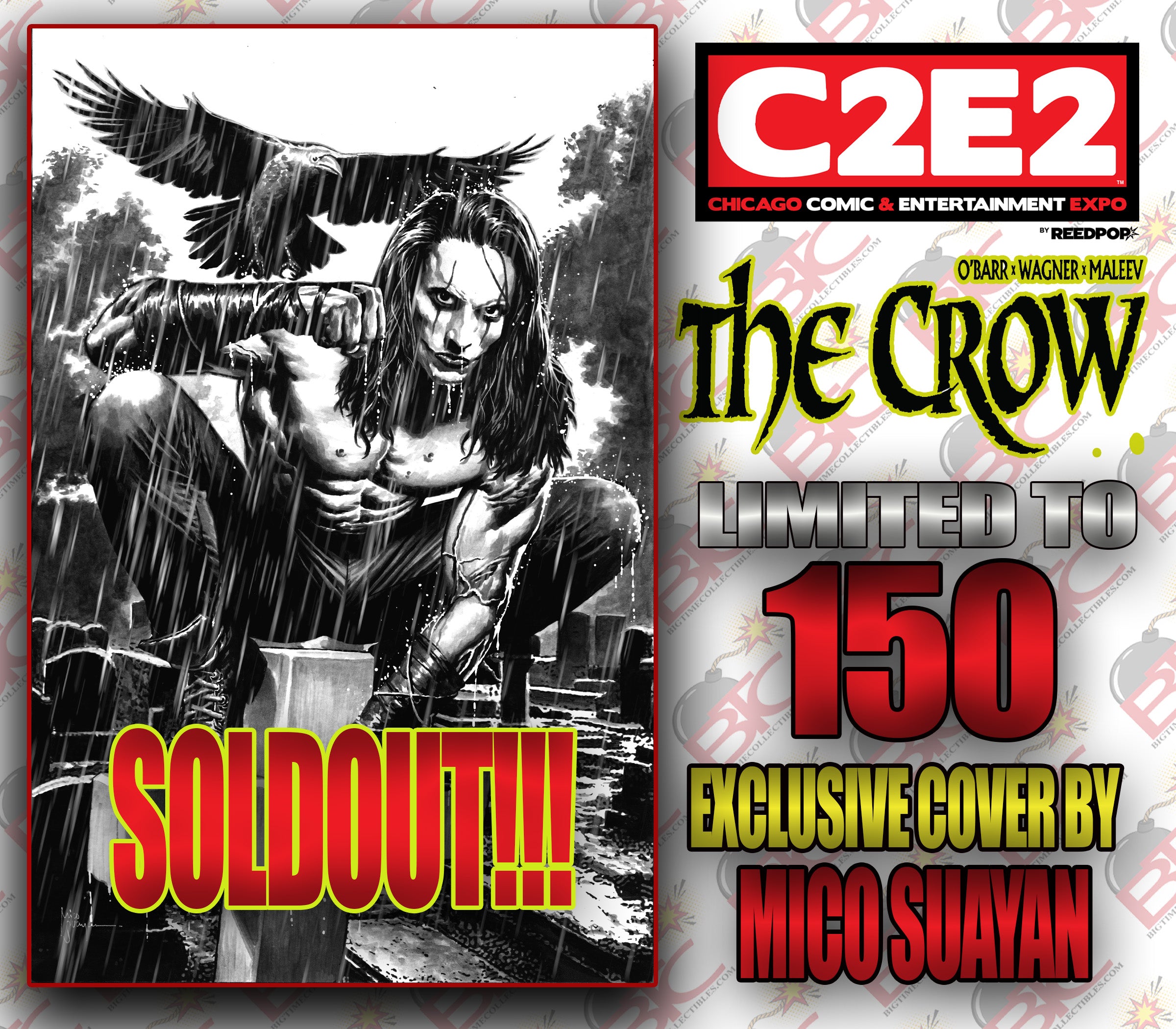 CROW DEAD TIME #1 MICO SUAYAN C2E2 EXCLUSIVE VARIANT COVER