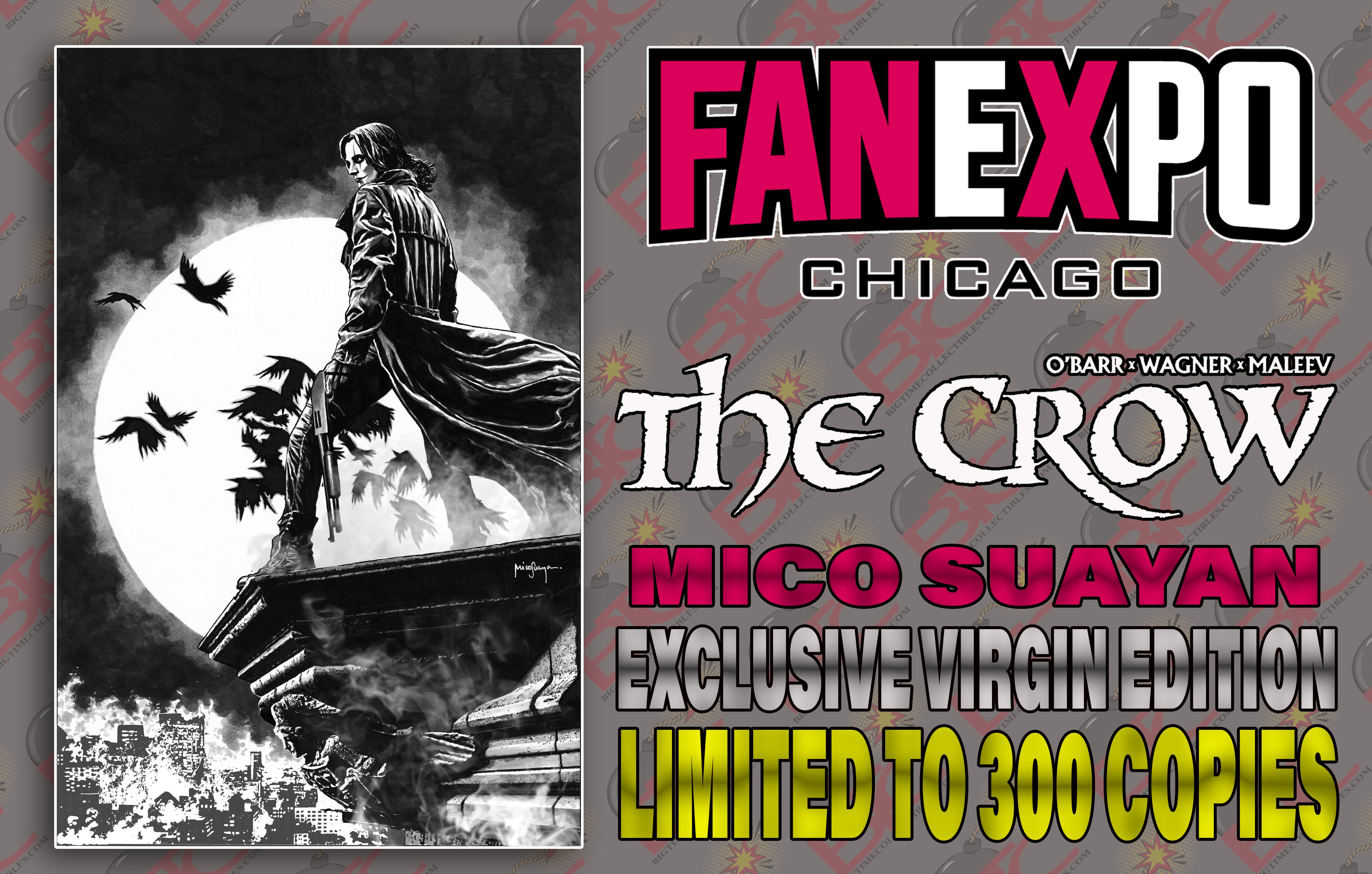 CROW DEAD TIME #1 MICO SUAYAN FANEXPO CHICAGO UNDERWORLD EXCLUSIVE VARIANT OPTIONS