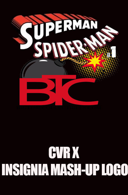 DC MARVEL SUPERMAN SPIDER-MAN #1 (ONE SHOT) CVR X INSIGNIA MASH-UP LOGO CARD STOCK VAR (03-25-26)