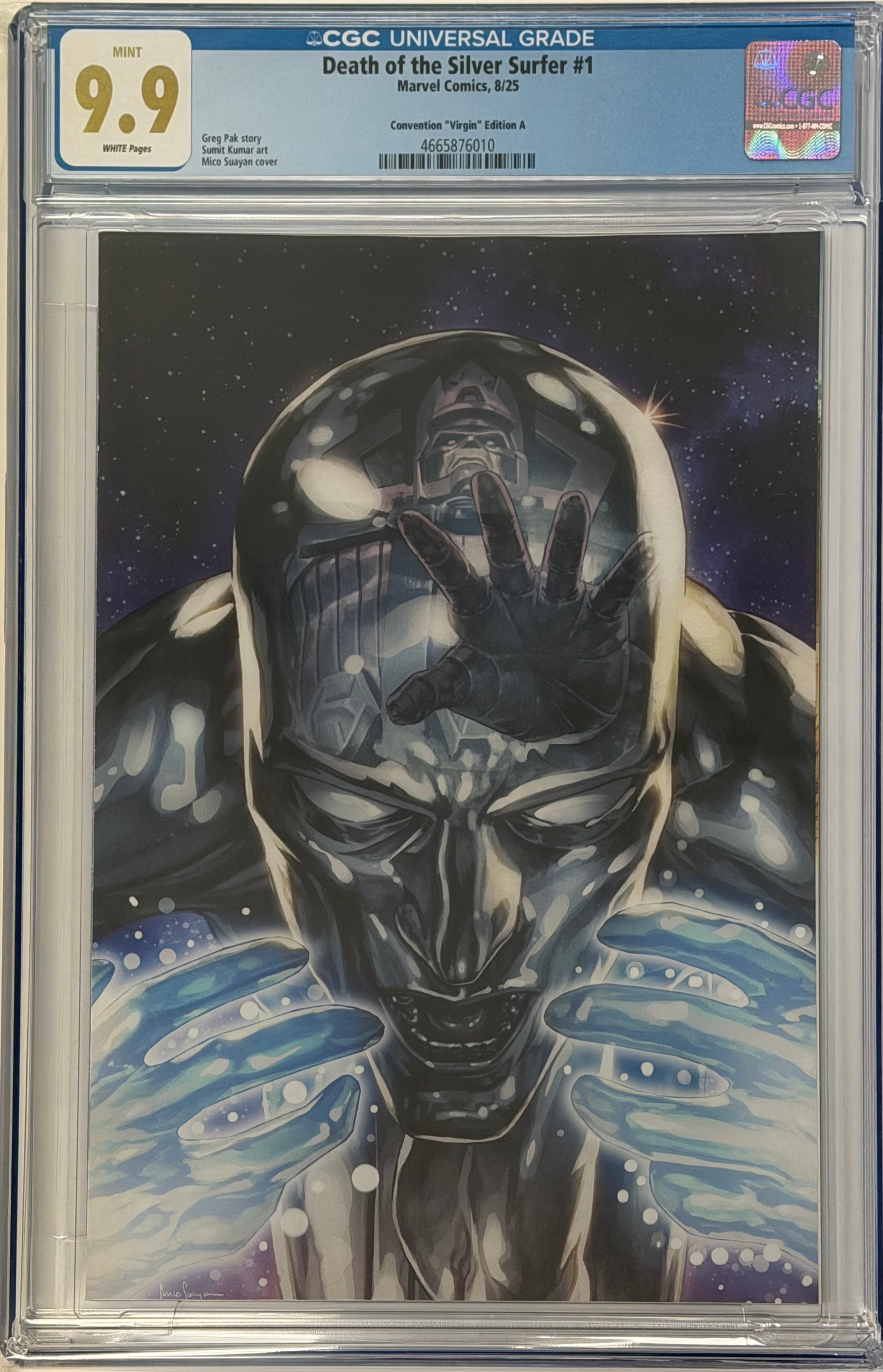 DEATH OF THE SILVER SURFER #1 MICO SUAYAN CONVENTION EXLUSIVE VIRGIN E