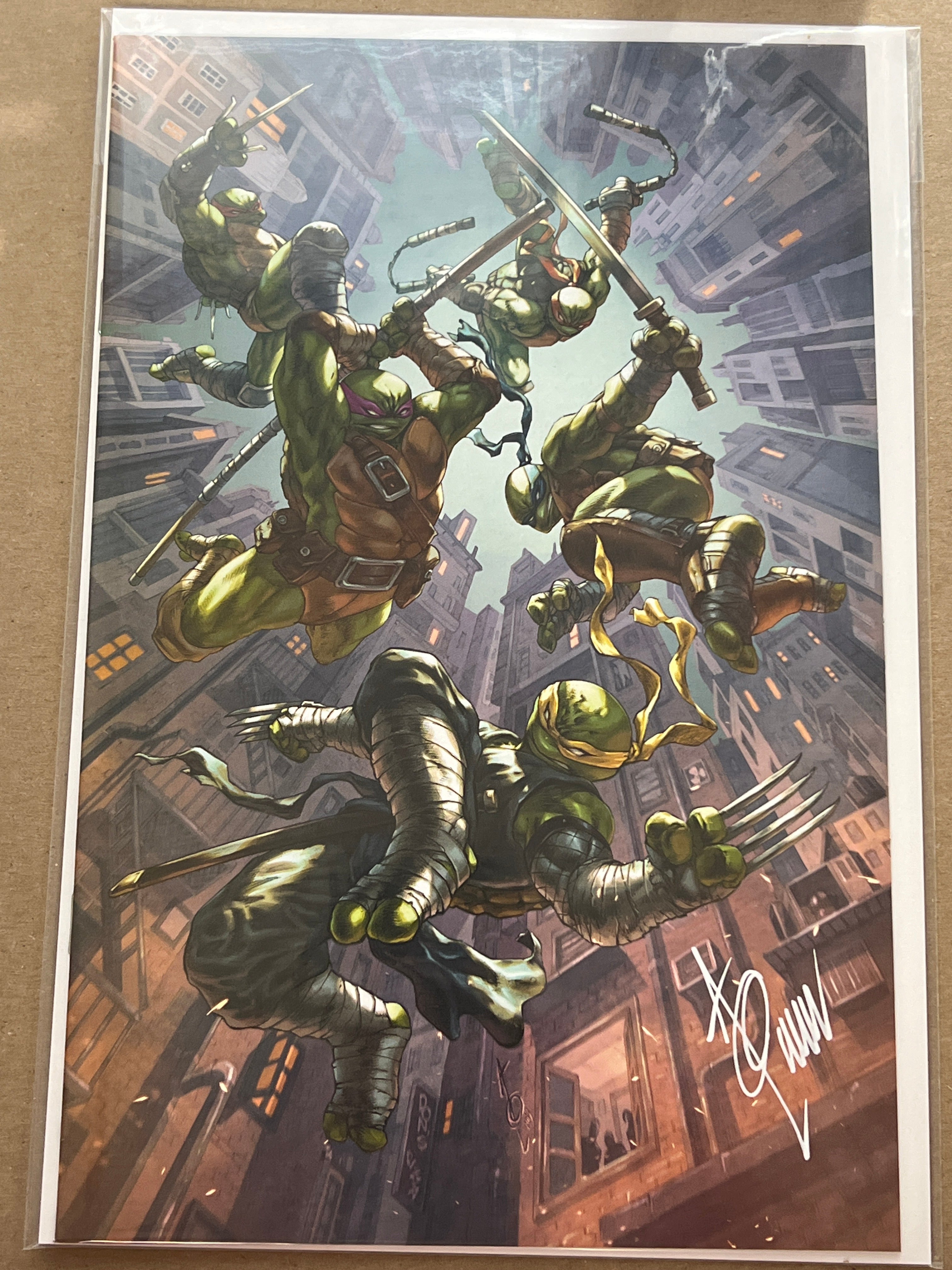 TMNT #98 VIRGIN VARIANT SIGNED BY ALAN QUAH WITH COA (SS4)