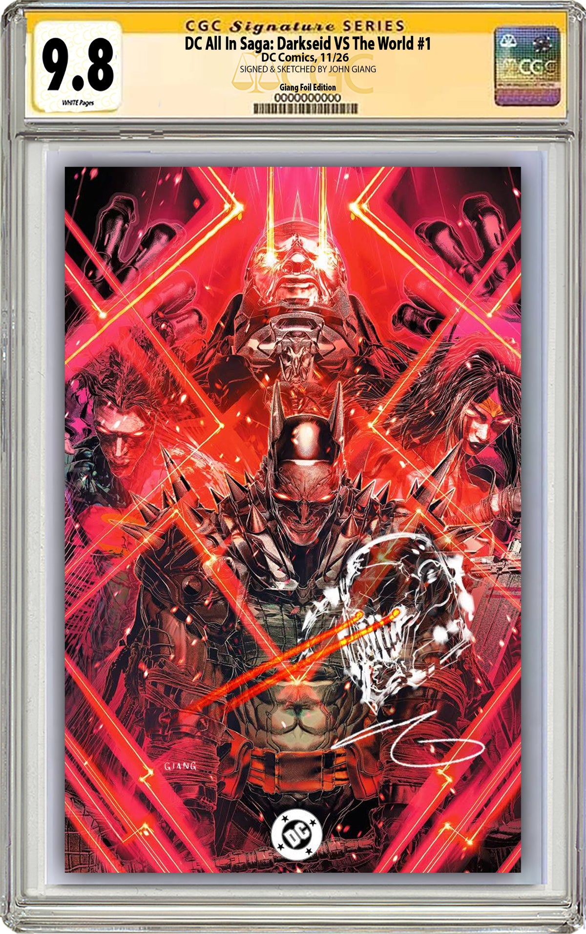 DC ALL IN SAGA DARKSEID VS THE WORLD #1 JOHN GIANG EXCLUSIVE VARIANT COVERS (CGC GRADED EDITION)
