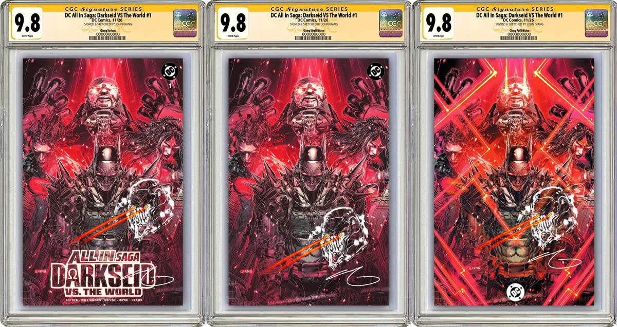 DC ALL IN SAGA DARKSEID VS THE WORLD #1 JOHN GIANG EXCLUSIVE VARIANT COVERS (CGC GRADED EDITION)