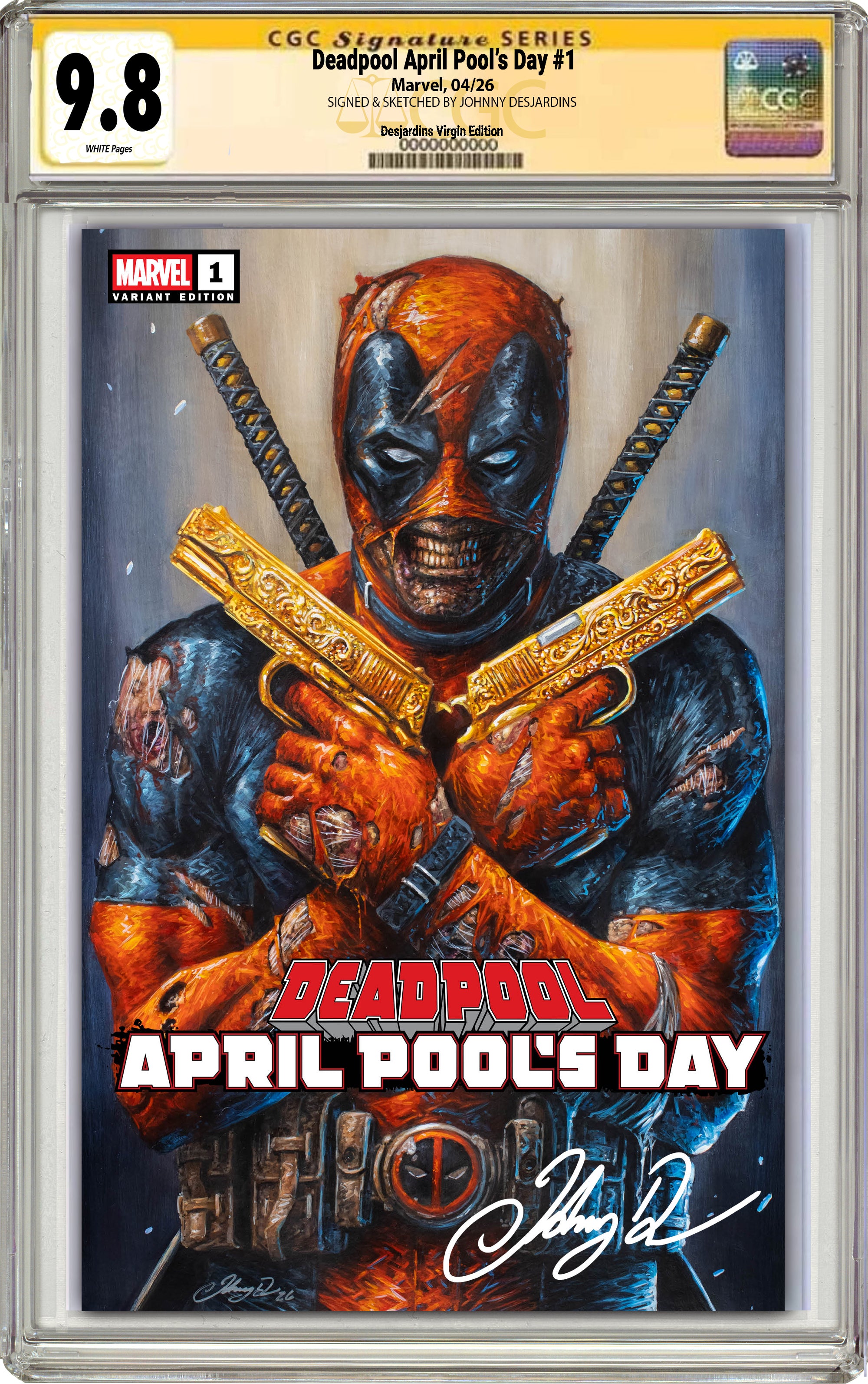 DEADPOOL APRIL POOL'S DAY #1 JOHNNY DESJARDINS EXCLUSIVE VARIANT COVERS