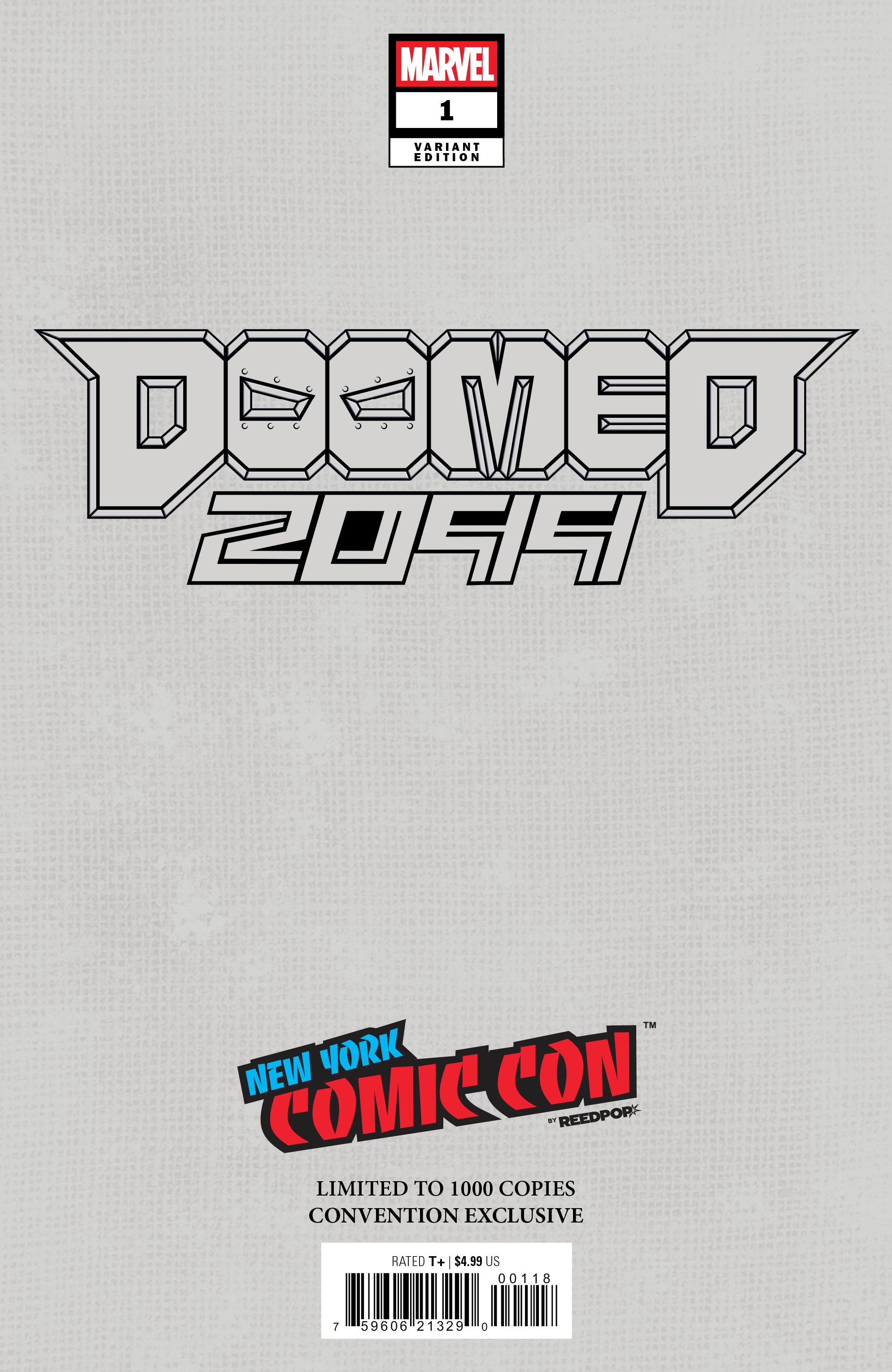 DOOMED 2099 #1 JOHN GIANG NYCC EXCLUSIVE VARIANT EDITIONS. LIMITED TO 1000 PRINT RUN