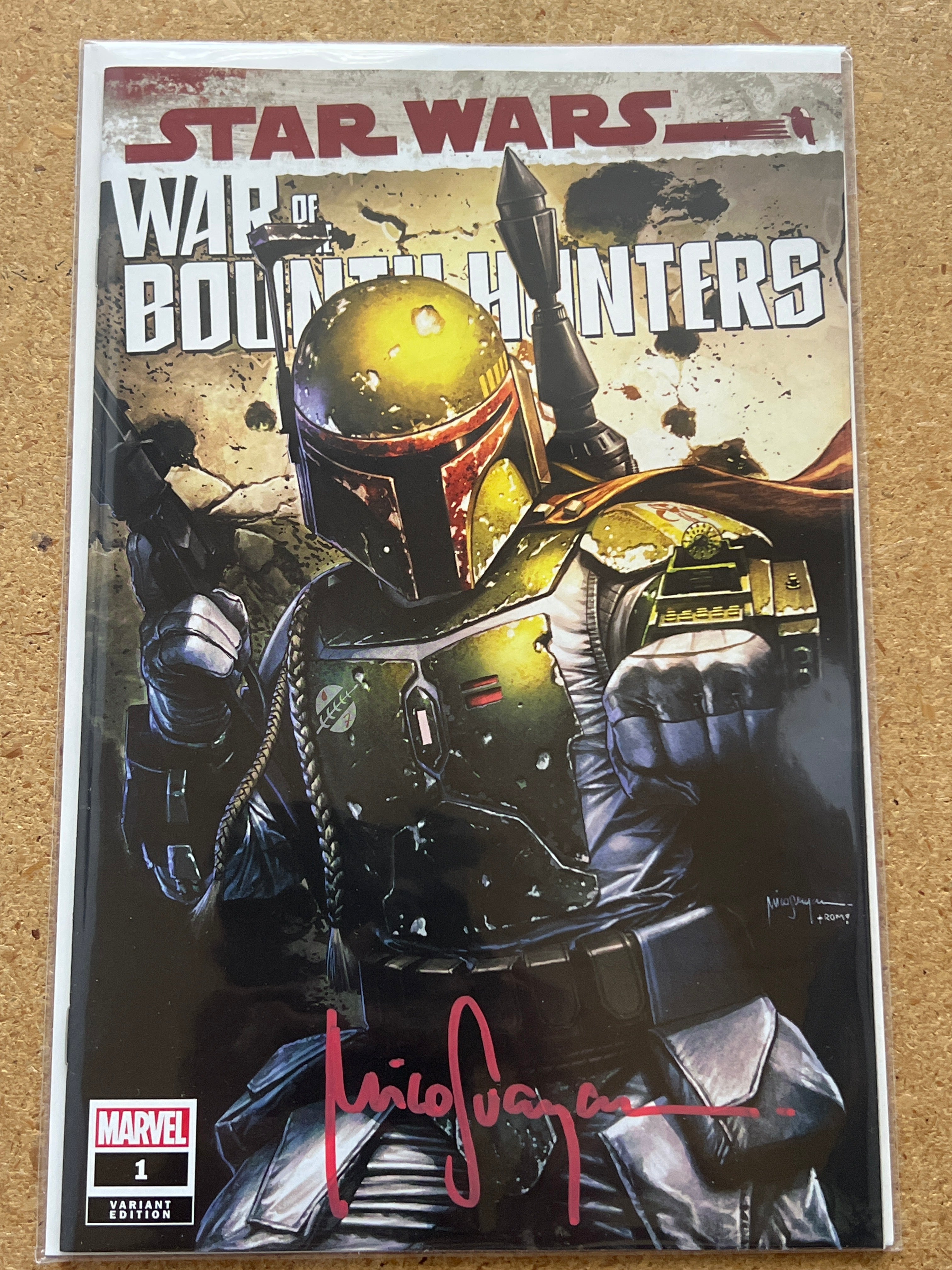STAR WARS WAR OF BOUNTY HUNTERS #1 SIGNED BY MICO SUAYAN WITH COA (SS 3)