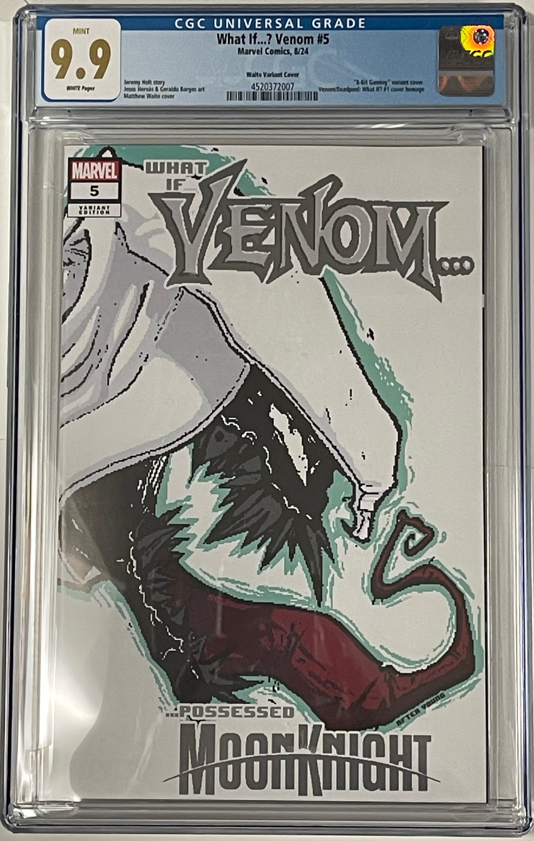 WHAT IF...? VENOM #5 MATTHEW WAITE EXCLUSIVE SKOTTIE YOUNG HOMAGE CGC 9.9 MINT (C16)
