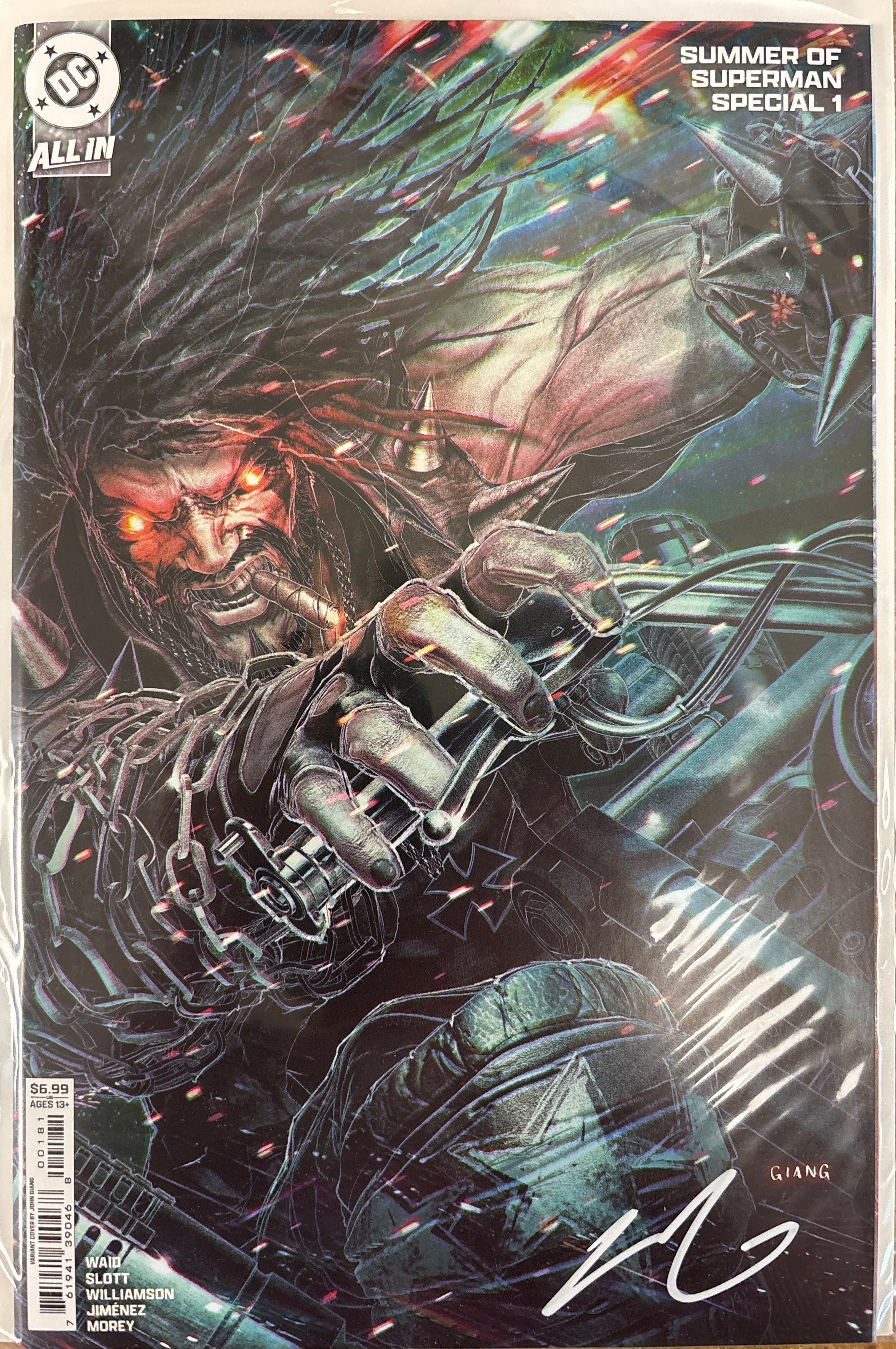 SUMMER OF SUPERMAN SPECIAL #1 (ONE SHOT) SIGN BY JOHN GIANG CARD STOCK VAR W/COA (SS14)