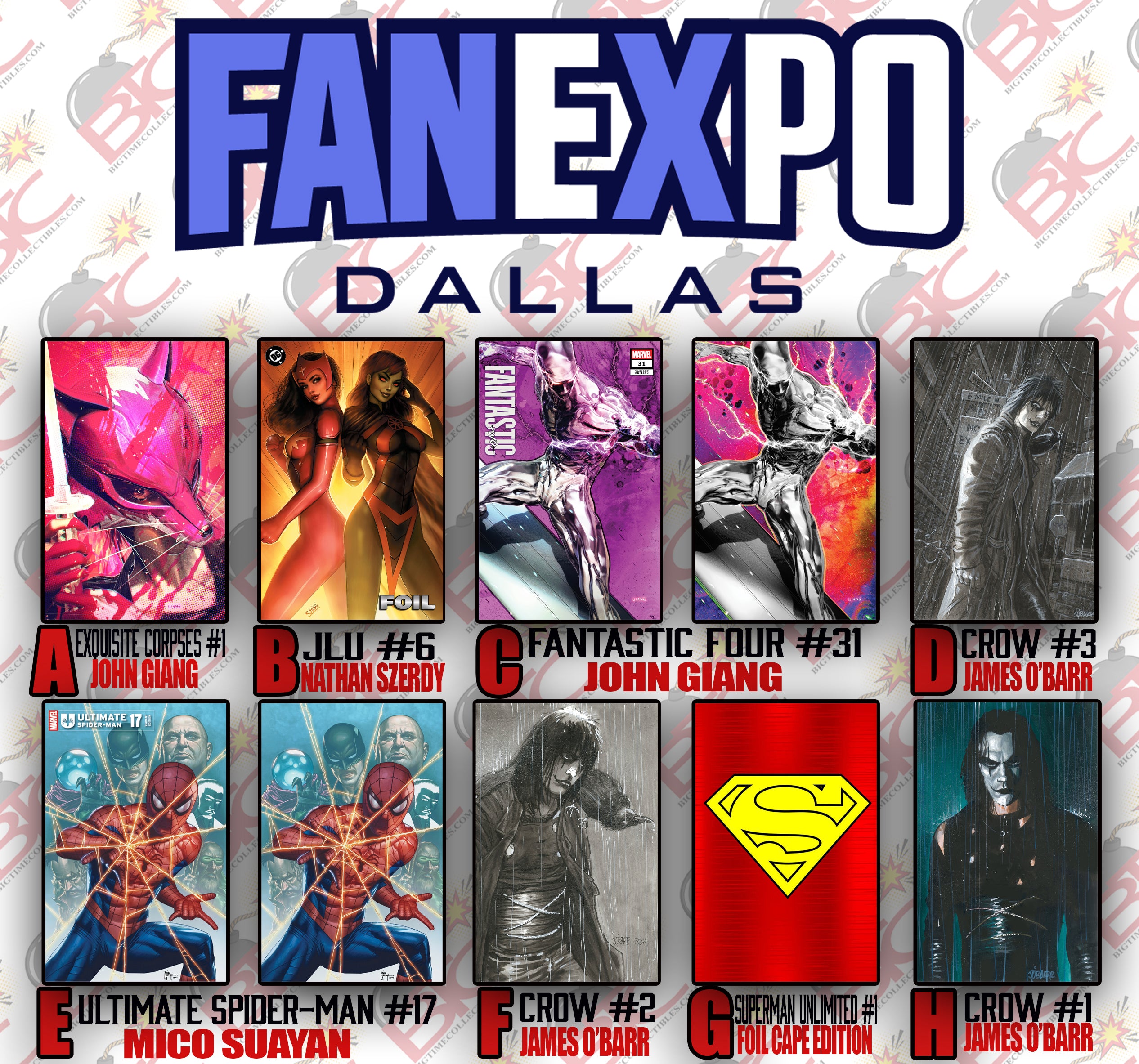 BTC FANEXPO DALLAS 10-PACK BUNDLE LIMITED TO ONLY 50 SETS AT THE WEBSITE