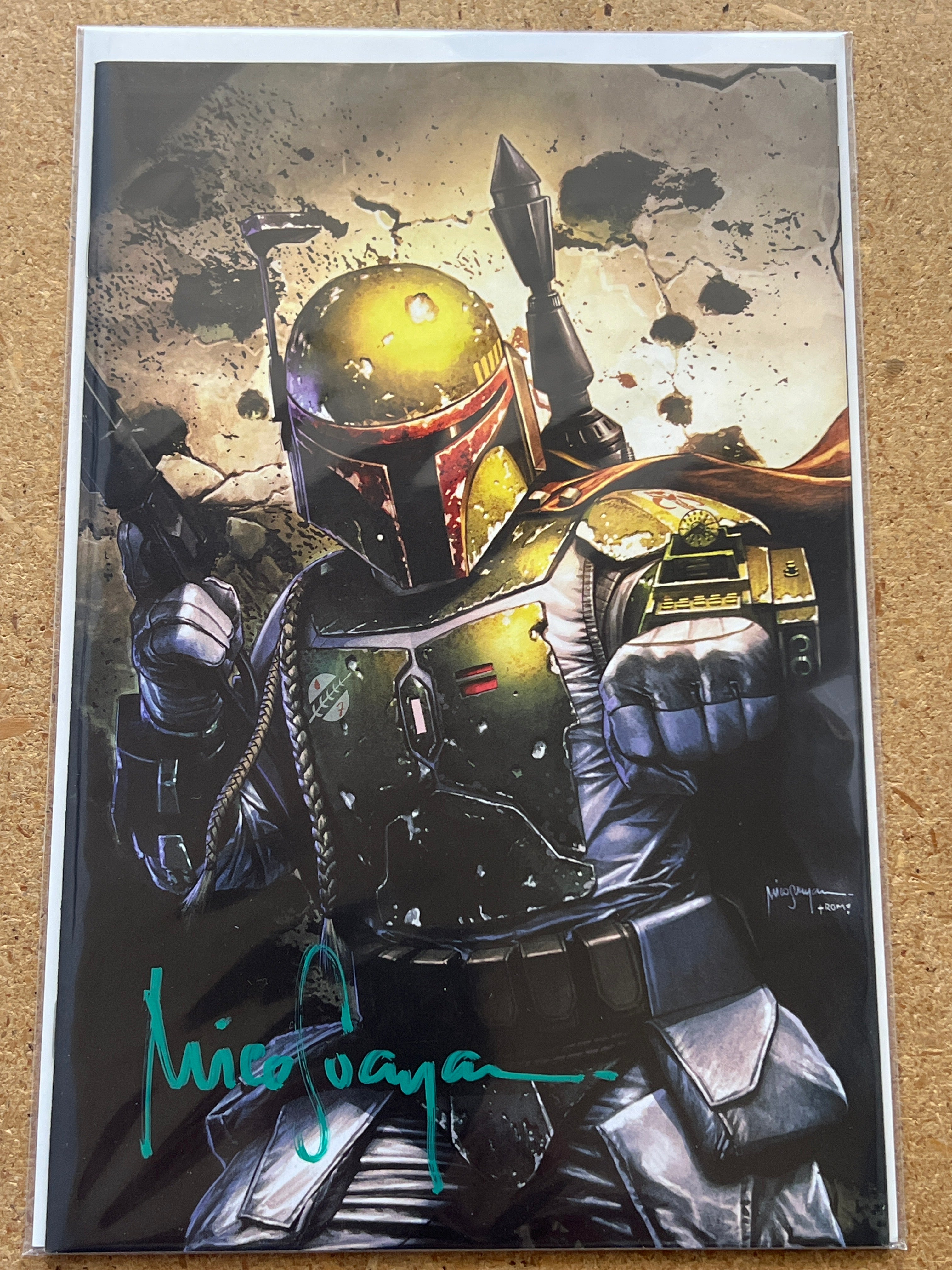 STAR WARS WAR OF BOUNTY HUNTERS #1 VIRGIN VARIANT SIGNED BY MICO SUAYAN WITH COA (SS 3)(SS8)