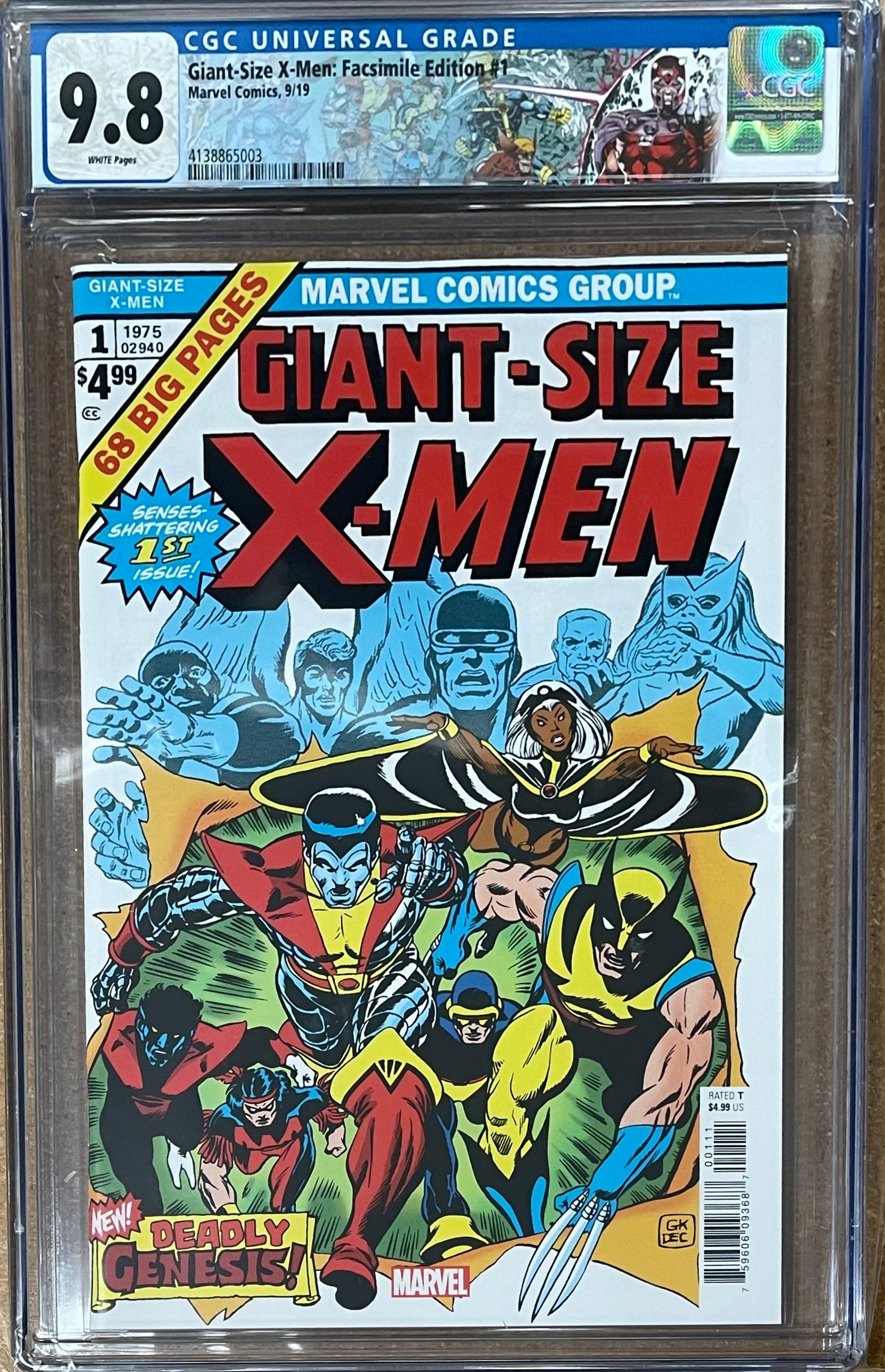 GIANT SIZED X-MEN #1 FACSIMILE EDITION CGC 9.8 (2019 EDITION) W/CUSTOM LABEL (INSTOCK) C96
