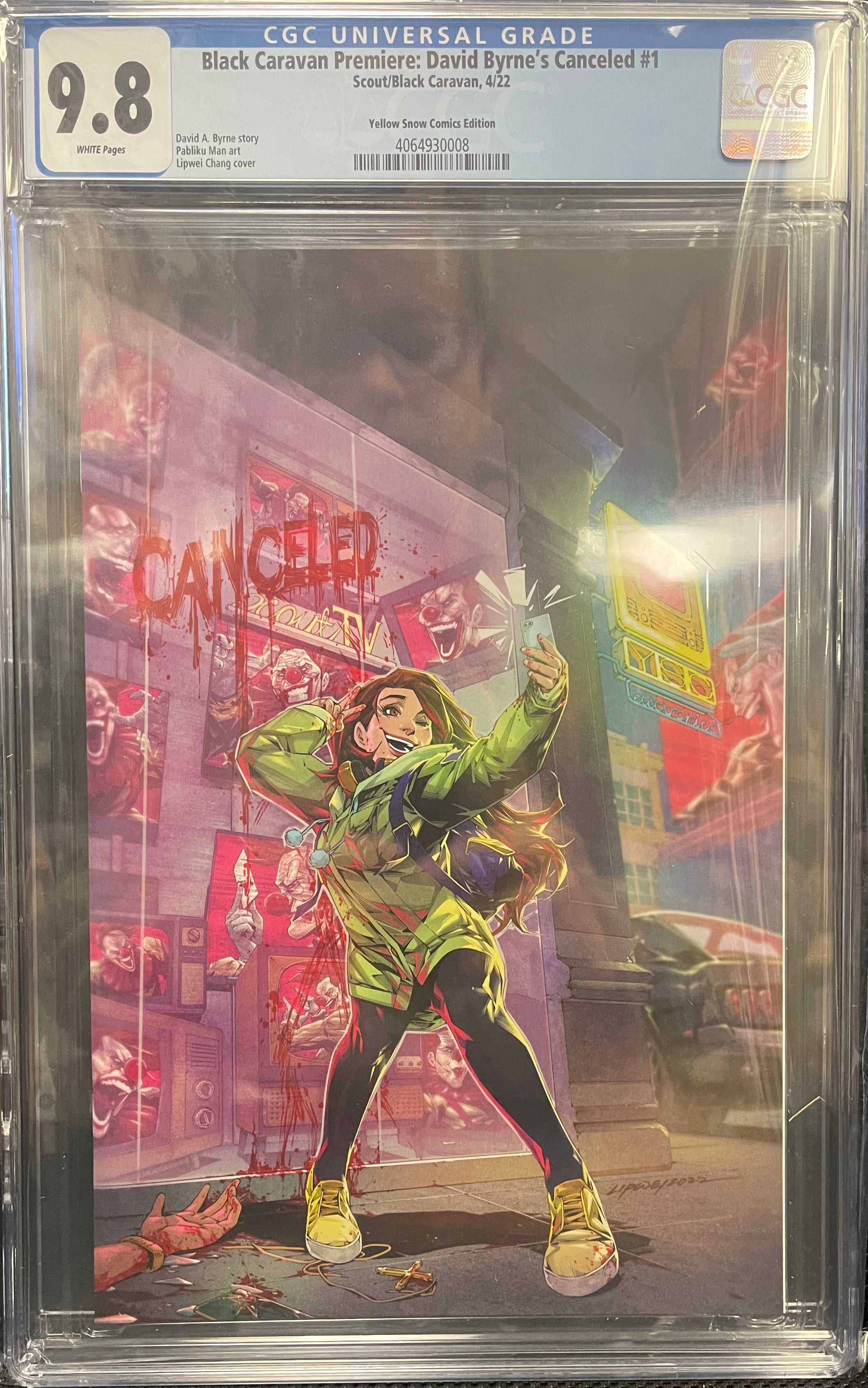 BLACK CARAVAN PREMIERE DAVID BYRNES CANCELED #1 LIPWEI CHANG VIRGIN VARIANT CGC 9.8 (INSTOCK) C71