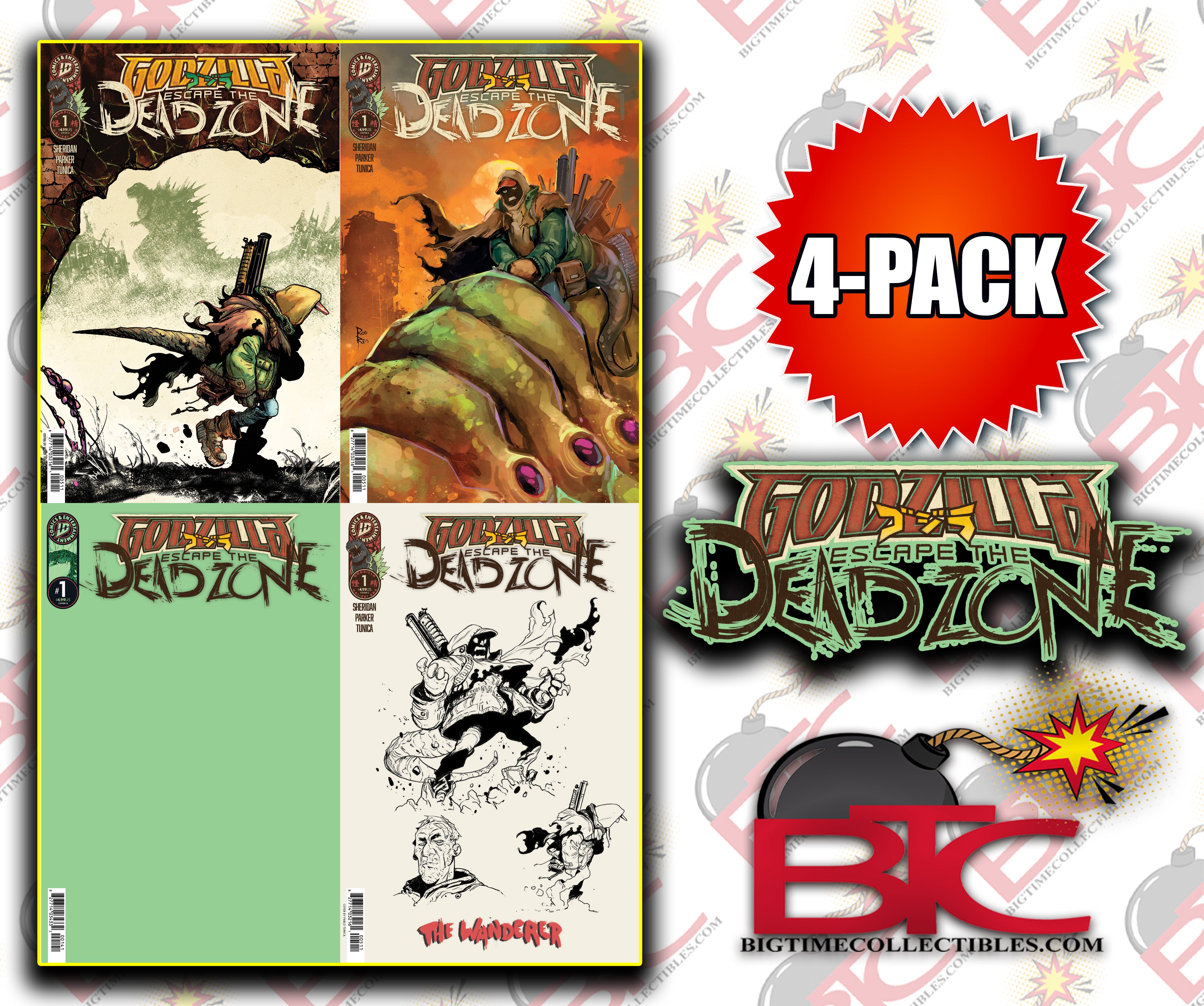 Godzilla: Escape the Deadzone [Kai-Sei Era] #1 4-PACK BUNDLE
