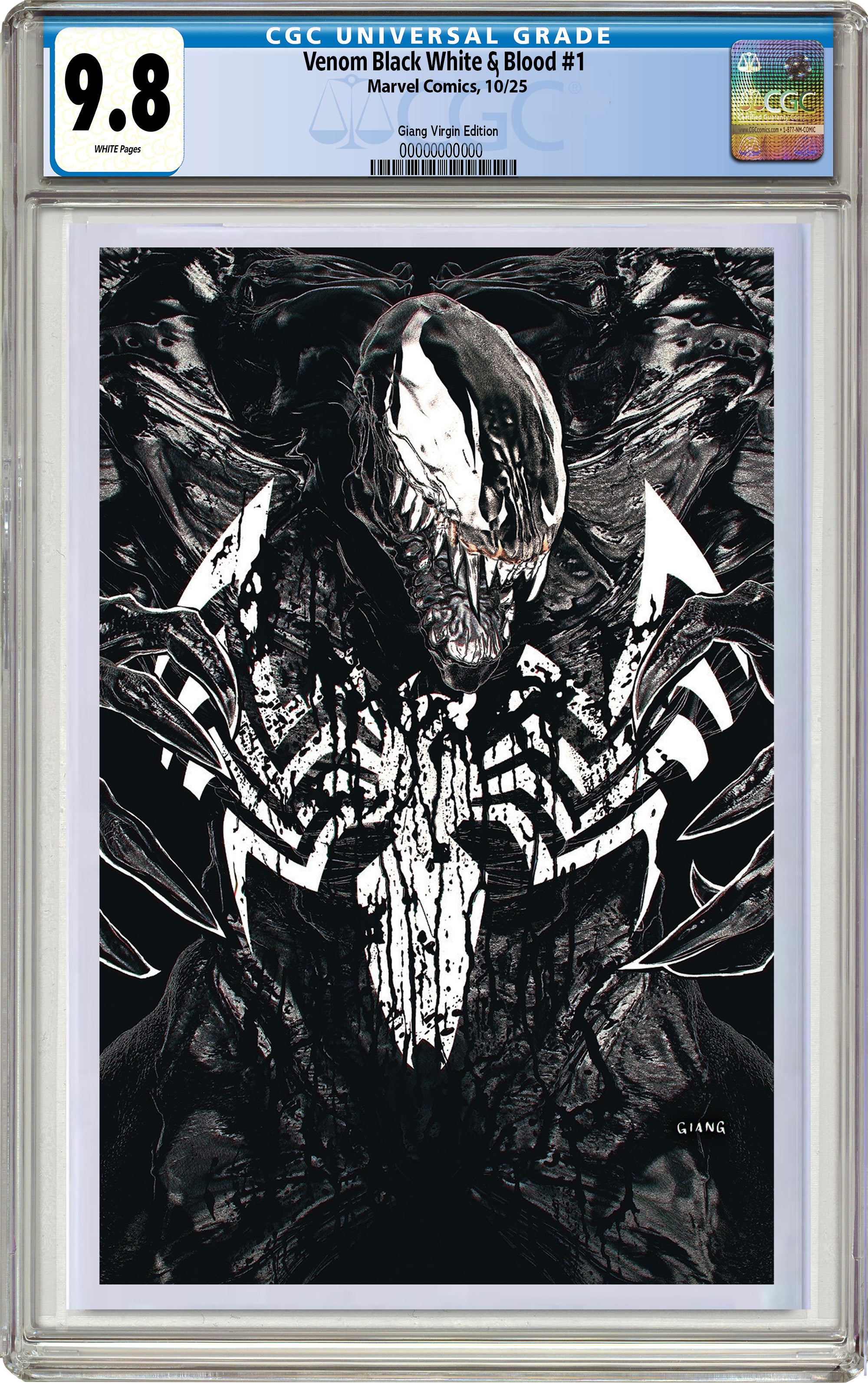 VENOM: BLACK, WHITE & BLOOD #1 JOHN GIANG NEGATIVE BLEED EDITION