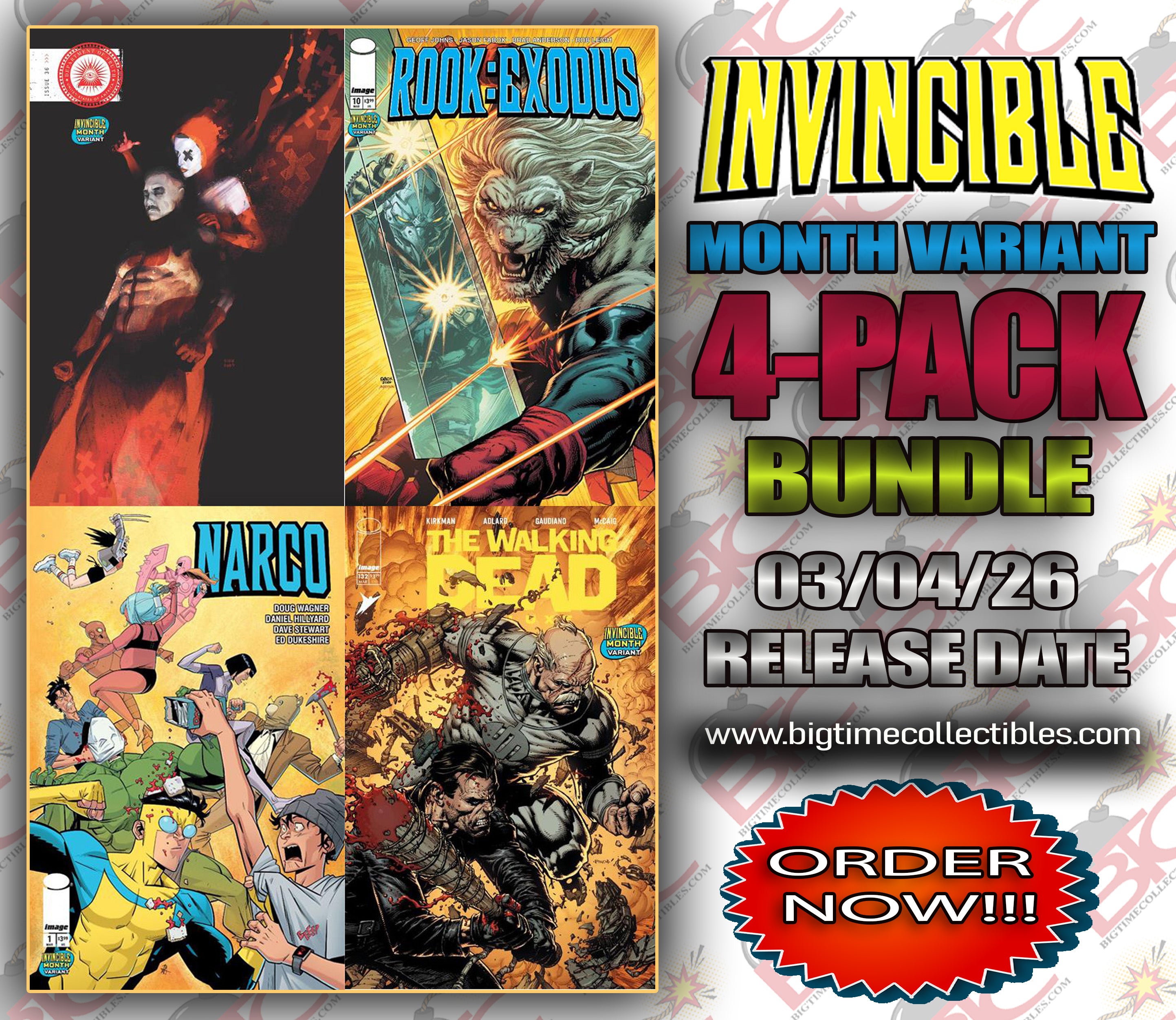 INVINCIBLE TEAM UP VARIANT 4-PACK BUNDLE RELEASING 02-25-26
