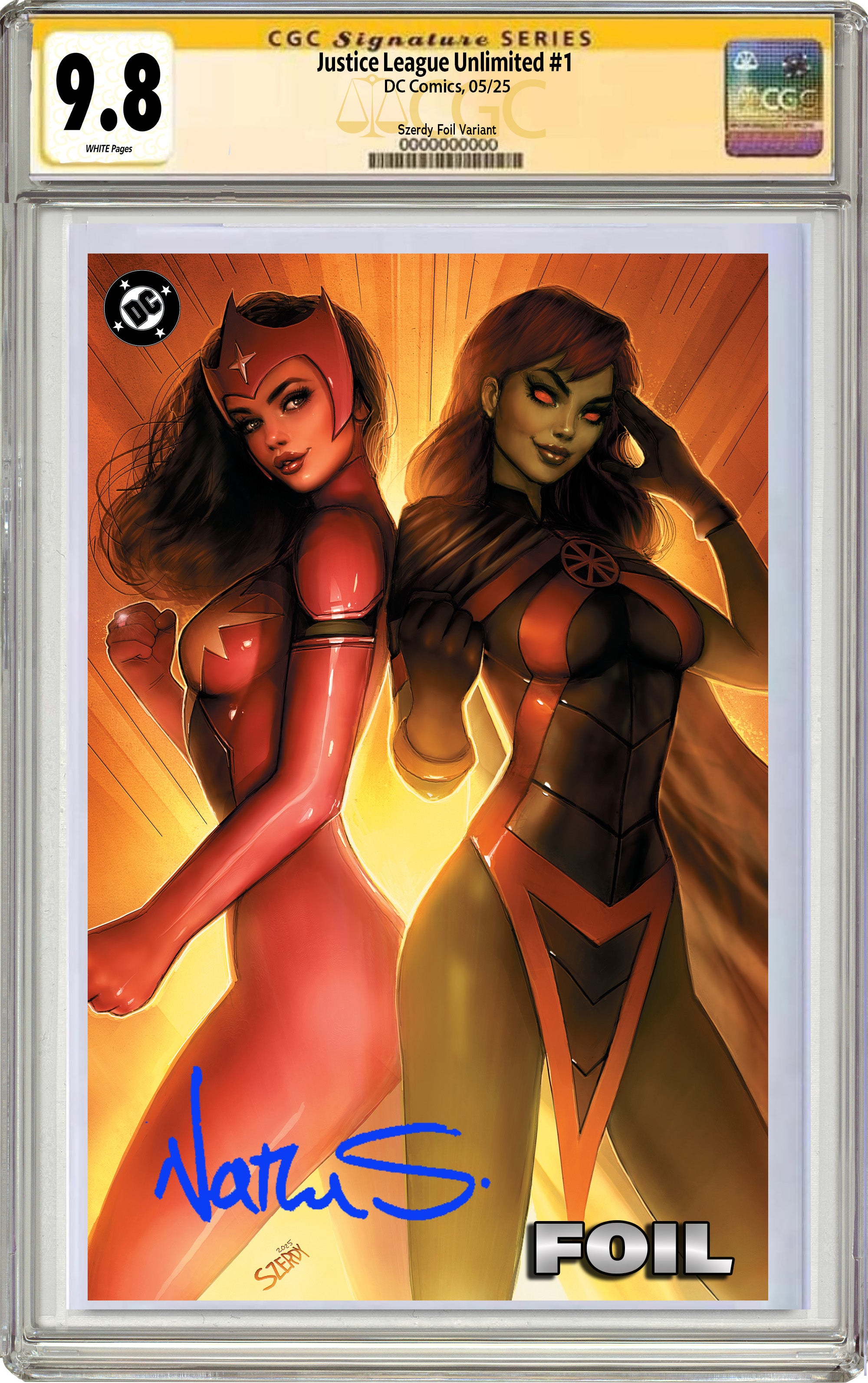 JUSTICE LEAGUE UNLIMITED #6 NATHAN SZERDY FANEXPO DALLAS EXCLUSIVE FOIL VIRGIN VARIANT