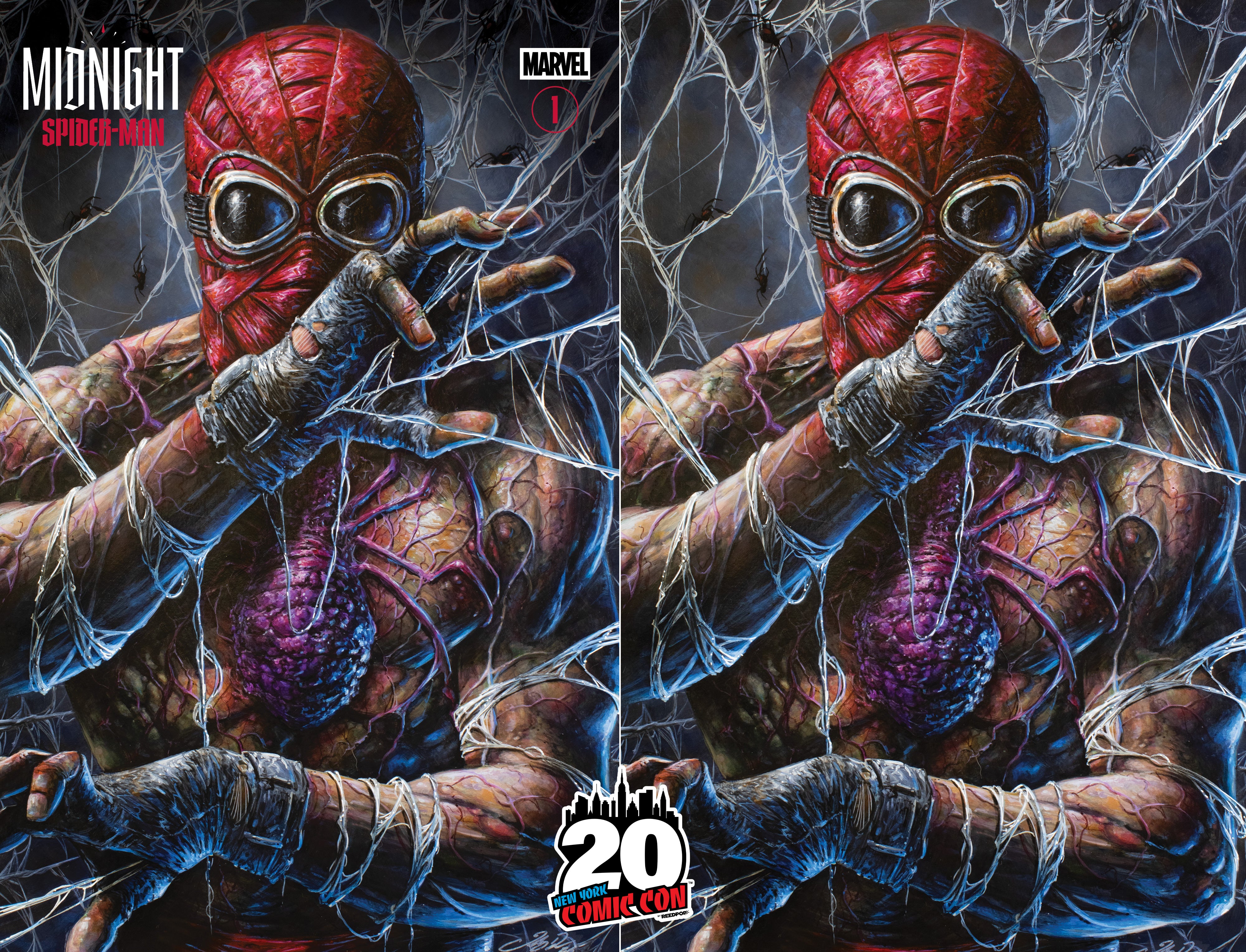 MIDNIGHT SPIDER-MAN #1 JOHNNY DESJARDINS NYCC EXCLUSIVE VARIANT COVERS