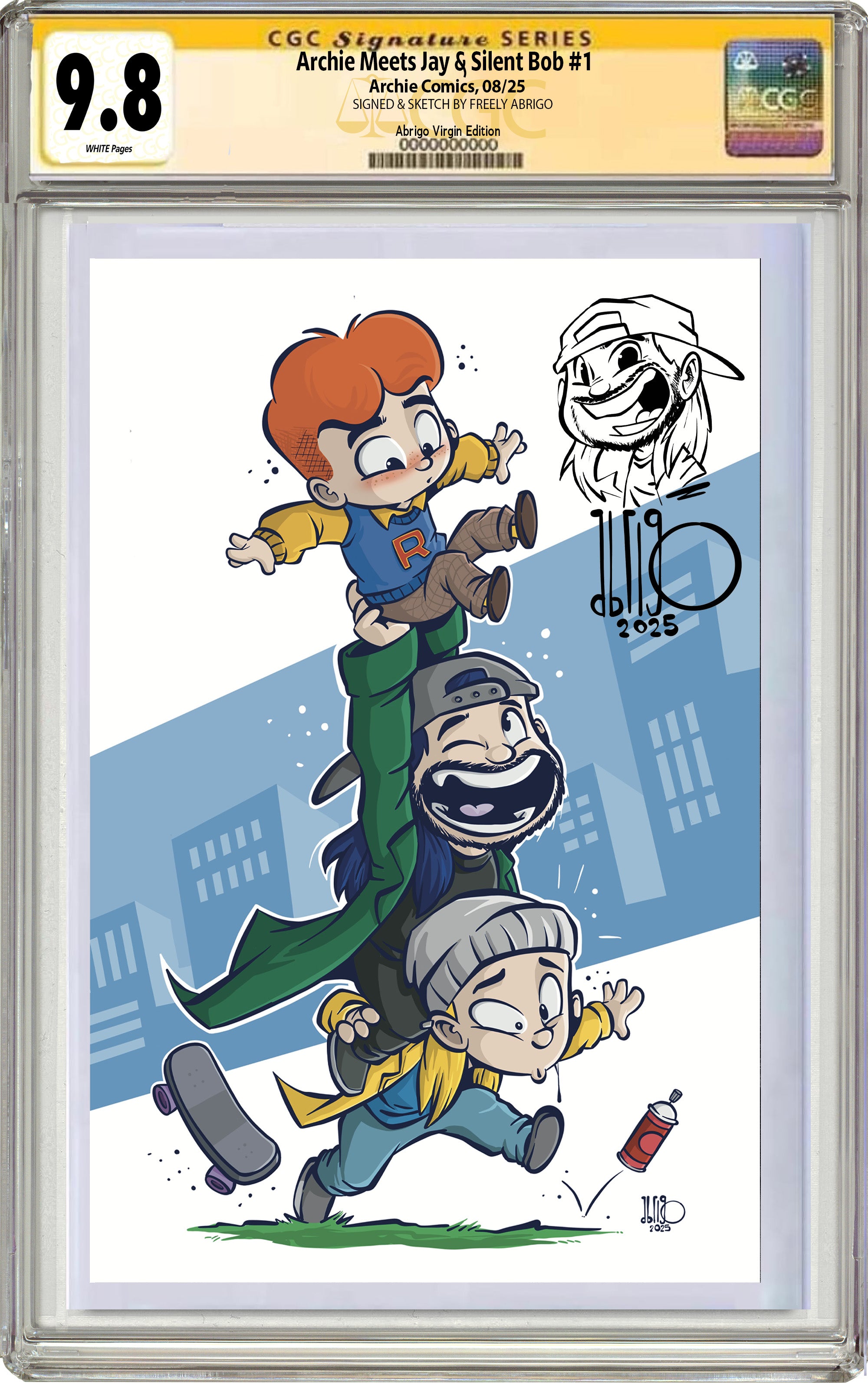 ARCHIE MEETS JAY AND SILENT BOB #1 FREELY ABRIGO SDCC EXCLUSIVE VIRGIN EDITION. LIMITED TO 200 W/COA