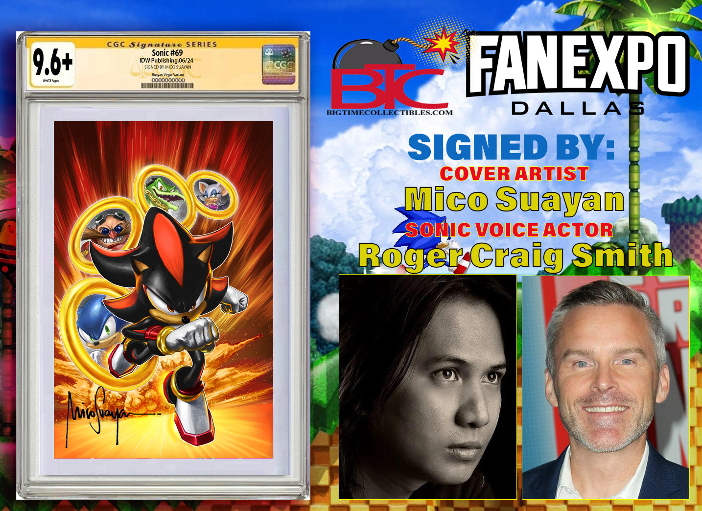 SONIC THE HEDGEHOG #69 MICO SUAYAN FANEXPO DALLAS EXCLUSIVE VARIANT