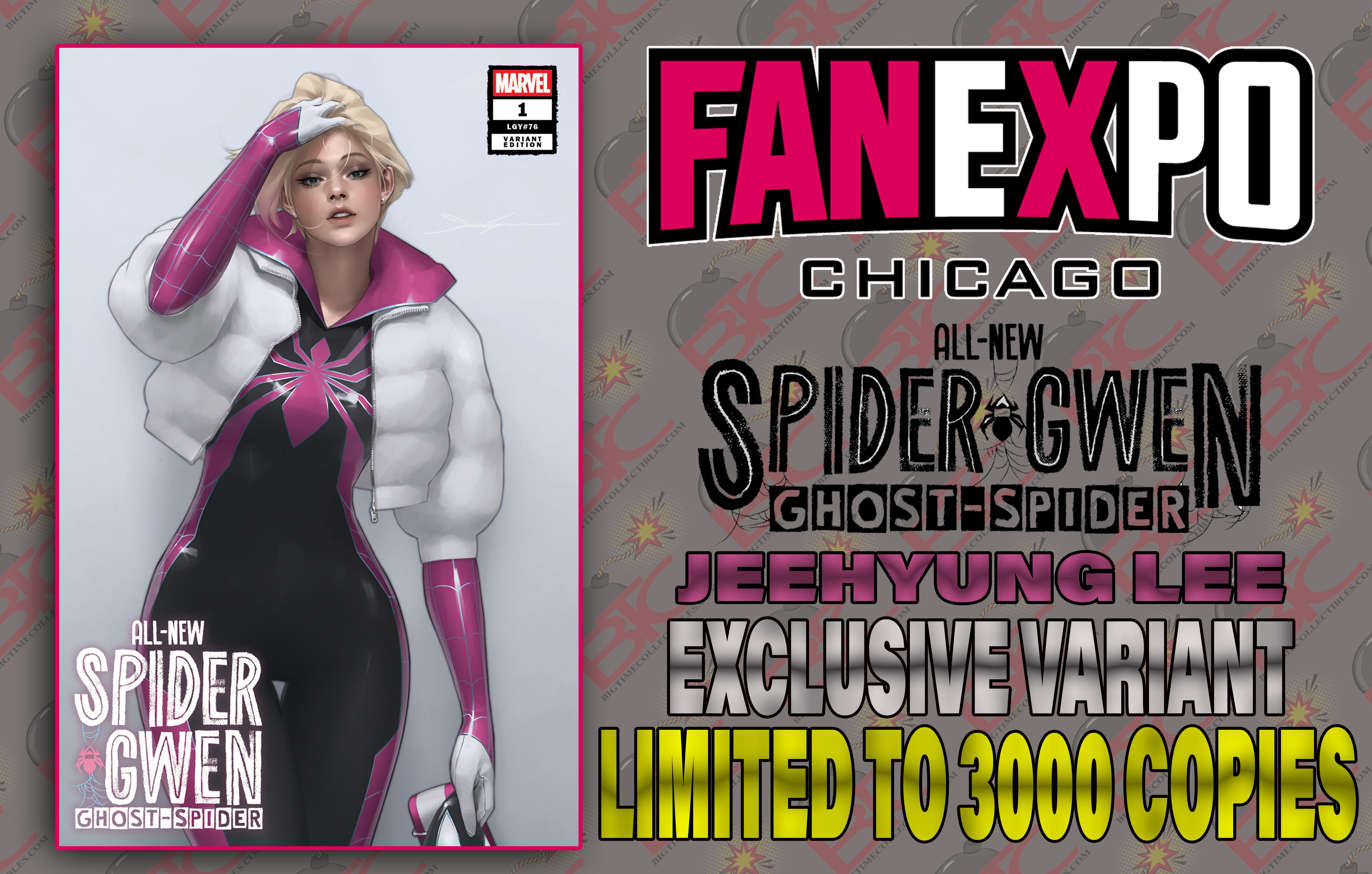 ALL-NEW SPIDER-GWEN: THE GHOST-SPIDER #1 JEEHYUNG LEE FANEXPO CHICAGO EXCLUSIVE VARIANT COVER OPTIONS