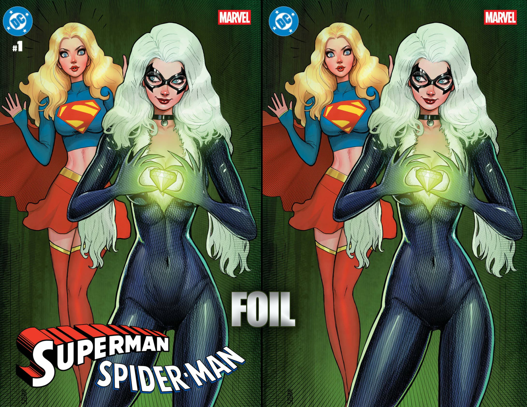 D'Espagnat、JOUR DE MARDHE、海外版超希少レゾネ DC MARVEL SUPERMAN SPIDER-MAN #1 NATHAN SZERDY EXCLUSIVE FOIL EDITIONS